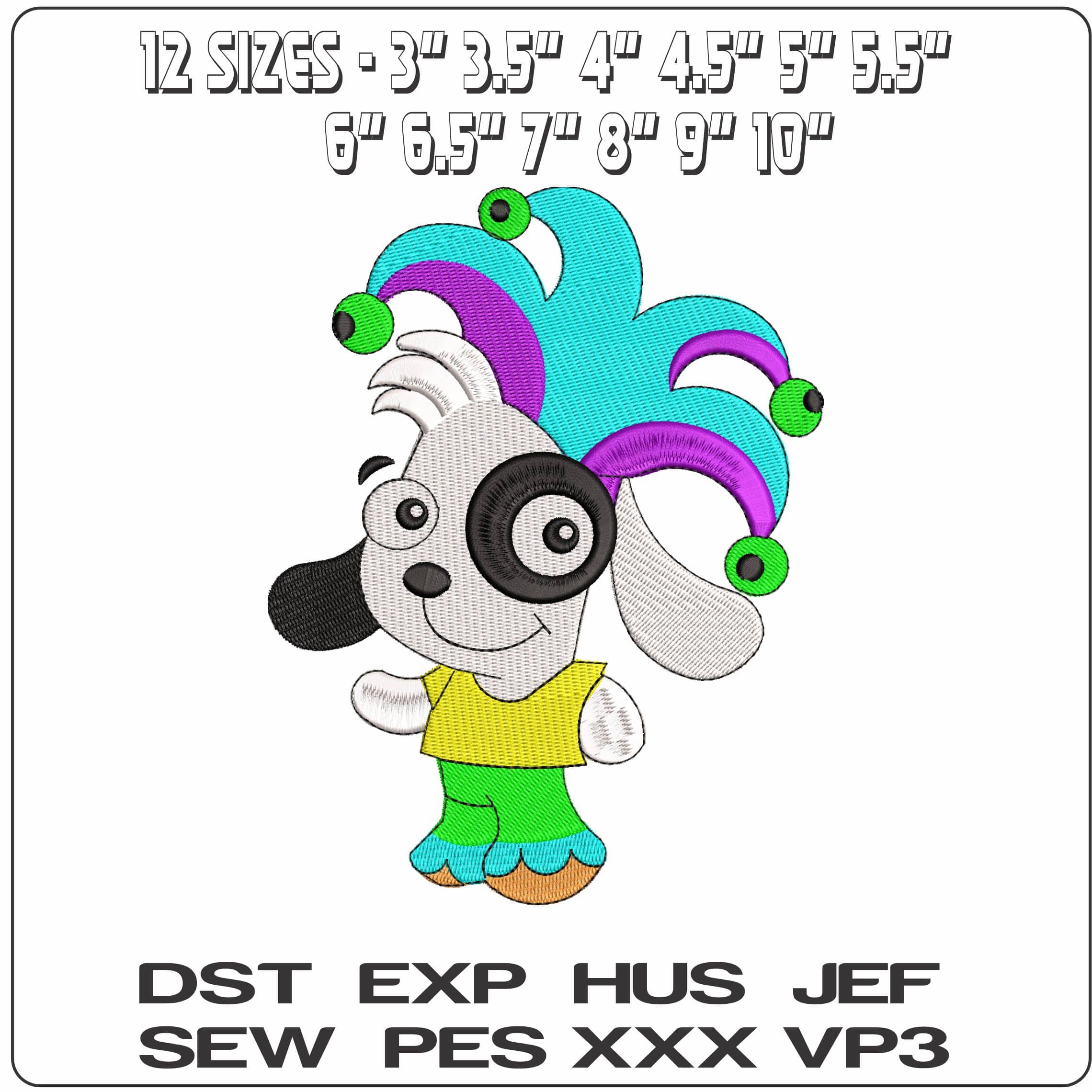 Doki Joker Hat Doki Adventures Discovery  - Elegant embroidery design file - instant download — view 2