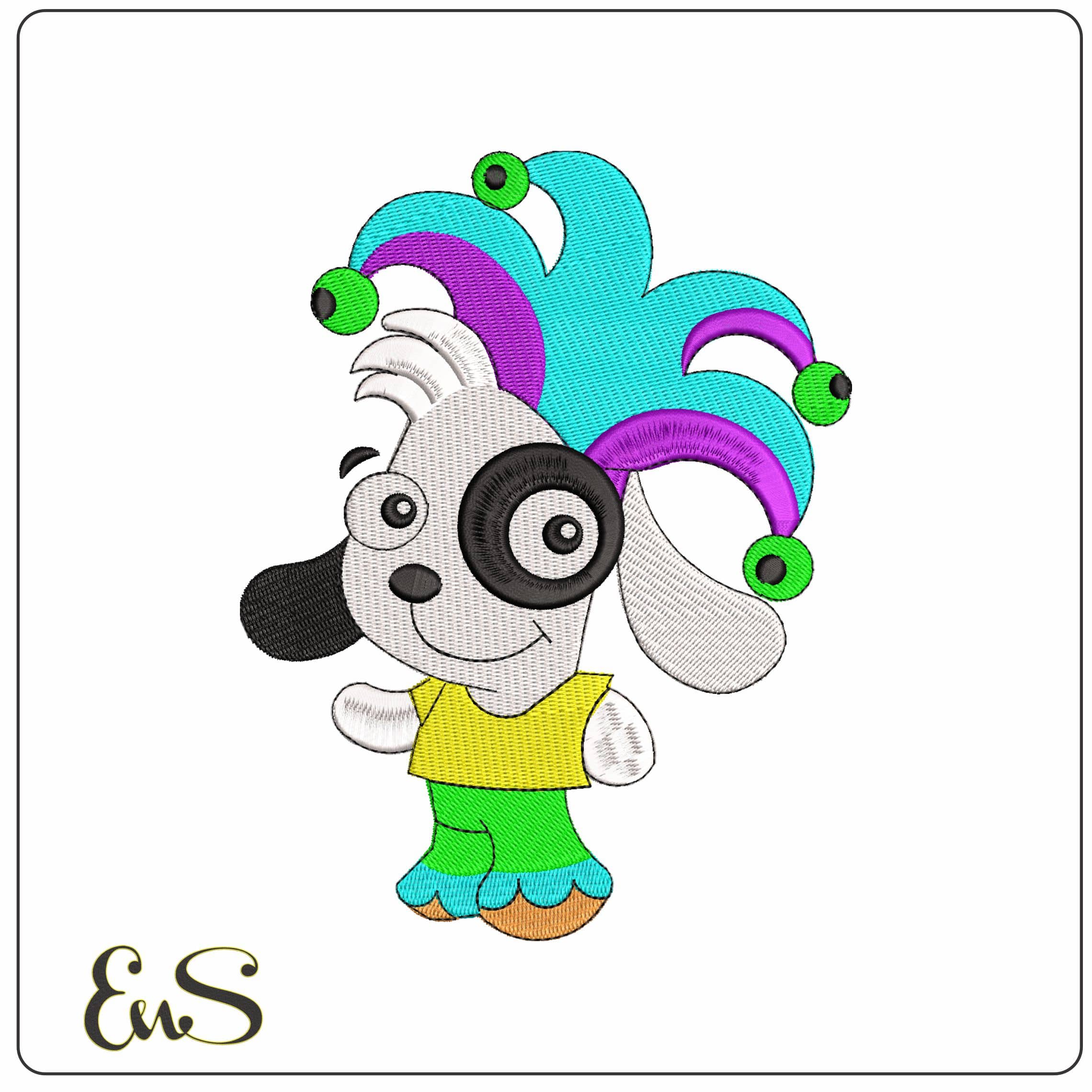 Doki Joker Hat Doki Adventures Discovery  - Elegant embroidery design file - instant download