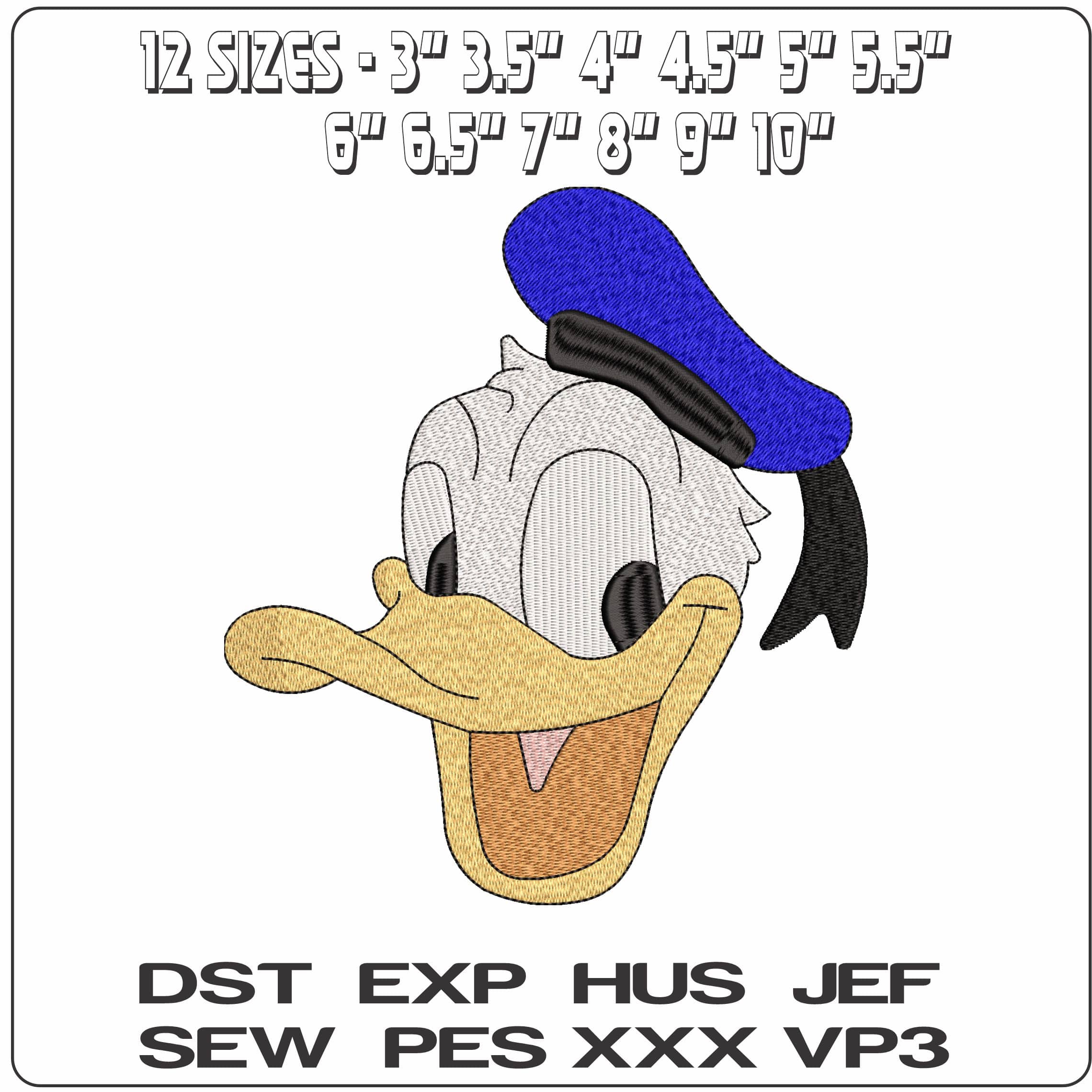 Donald Duck Disney  - Elegant embroidery design file - instant download — view 2
