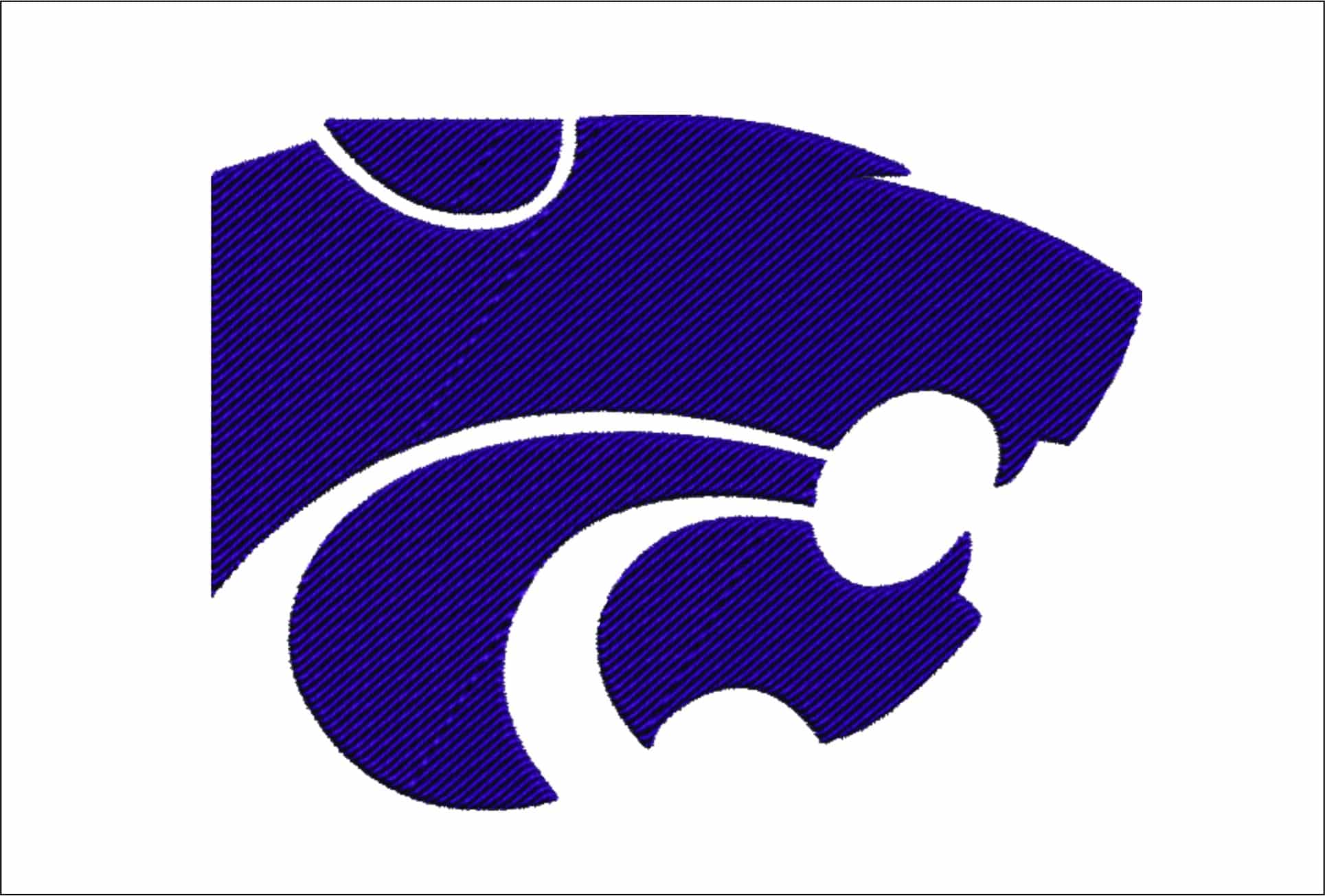 Kansas State embroidery design - Wildcats Logo embroidery machine pattern embroidery file - instant download in a frame