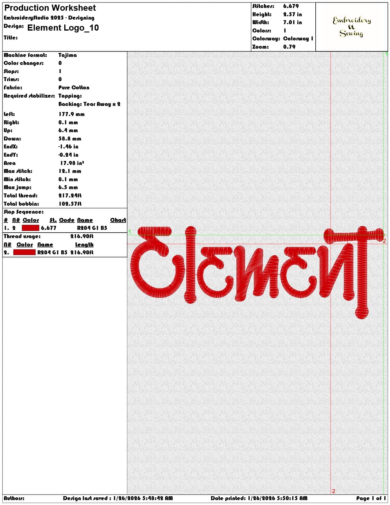 Element Logo  - Elegant embroidery design file - instant download — view 3