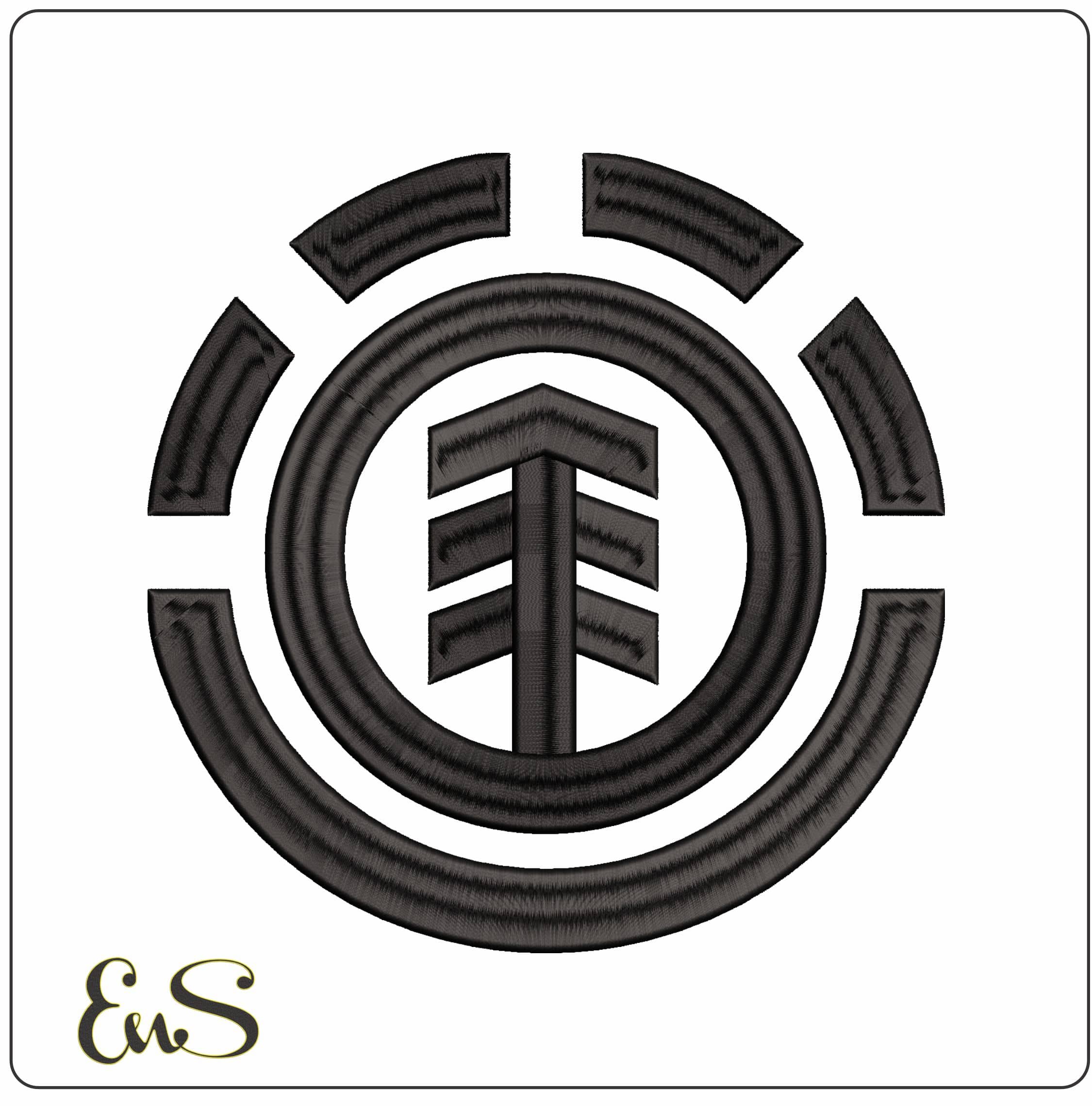 Element Skateboard Logo  - Elegant embroidery design file - instant download