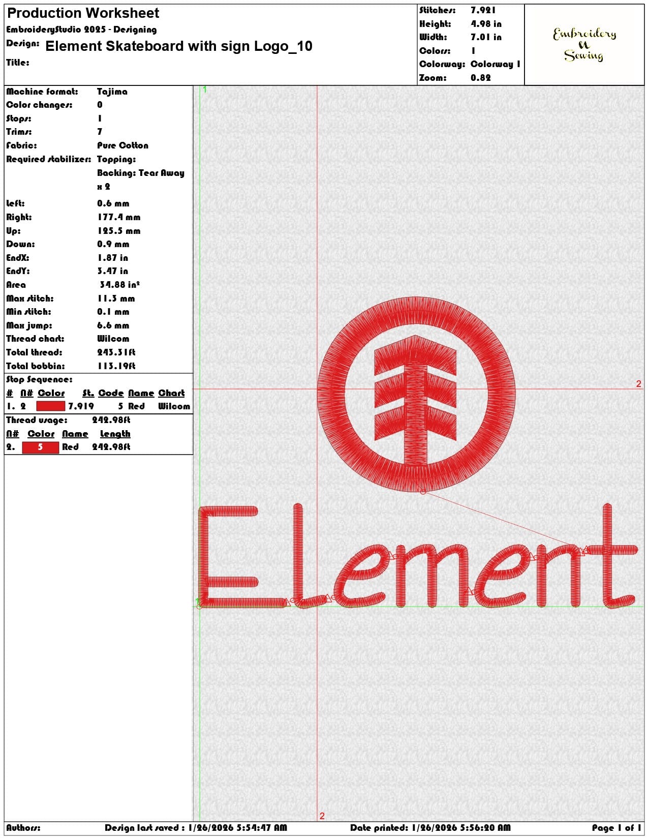 Element Skateboard with sign Logo  - Elegant embroidery design file - instant download — view 3