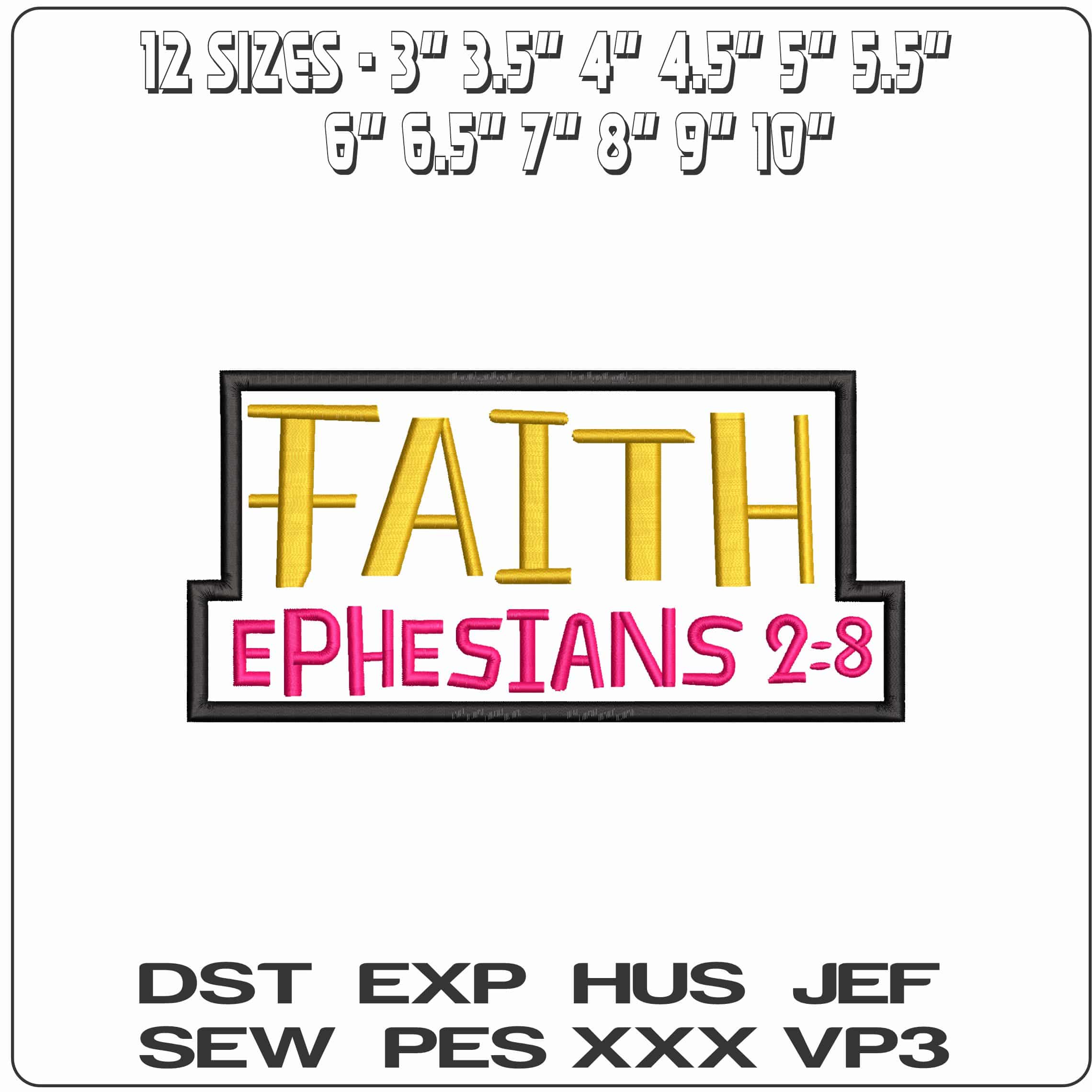 Faith Proverb  - Elegant embroidery design file - instant download — view 2