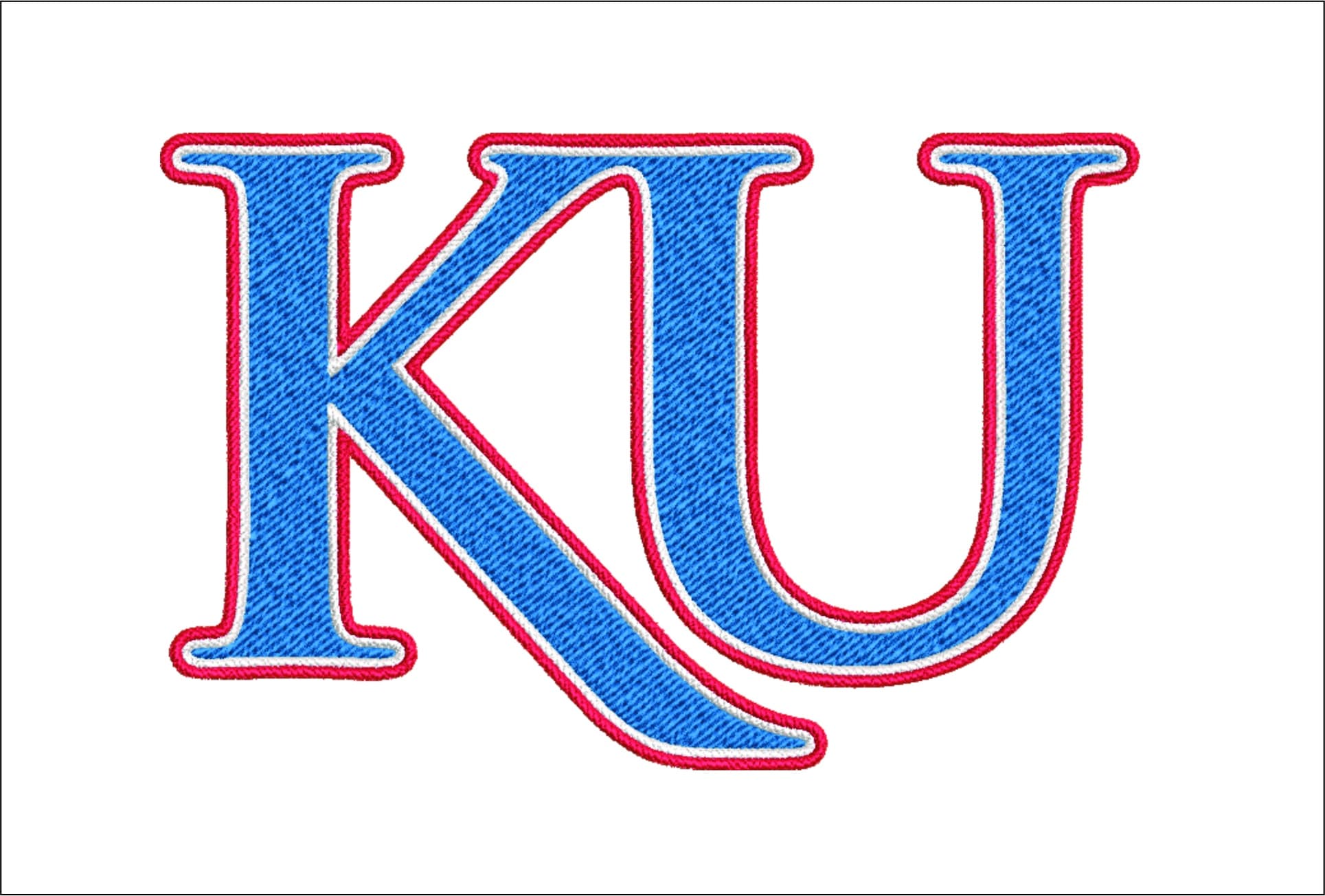 Kansas Jayhawks embroidery design - University of Kansas Logo embroidery machine pattern embroidery file - instant download in a frame