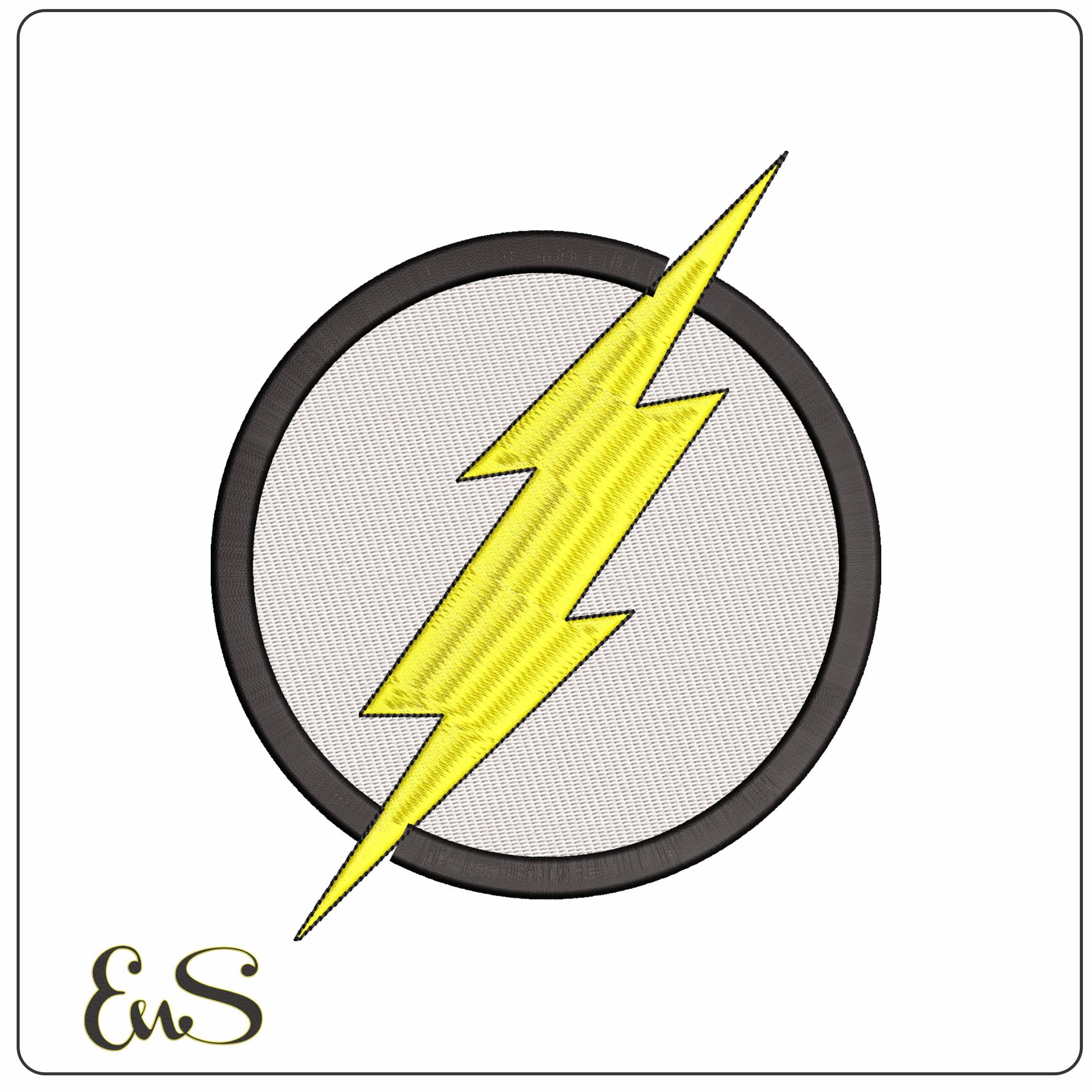 Flash Logo DC Comic  - Elegant embroidery design file - instant download