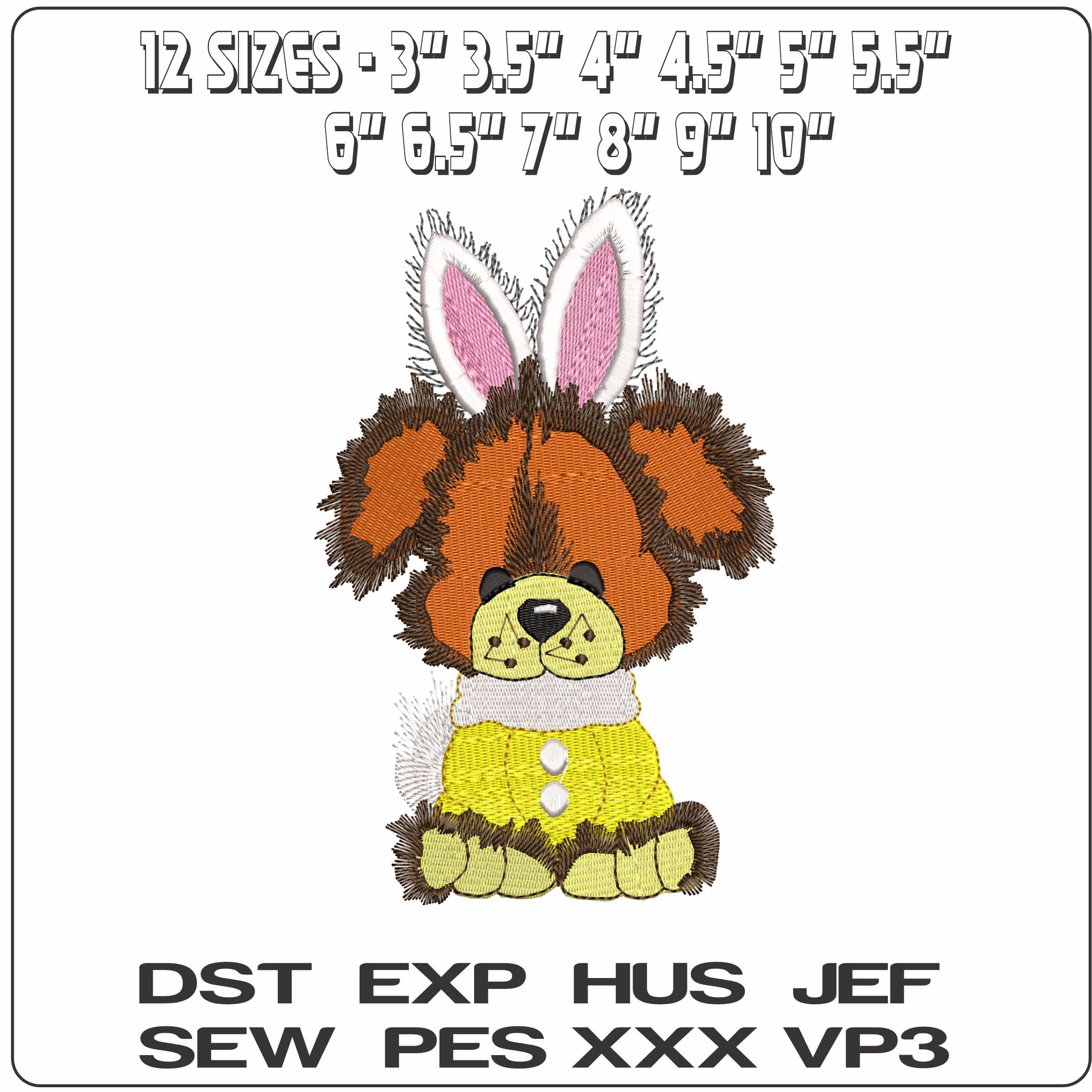 Floppsie Dog  - Elegant embroidery design file - instant download — view 2