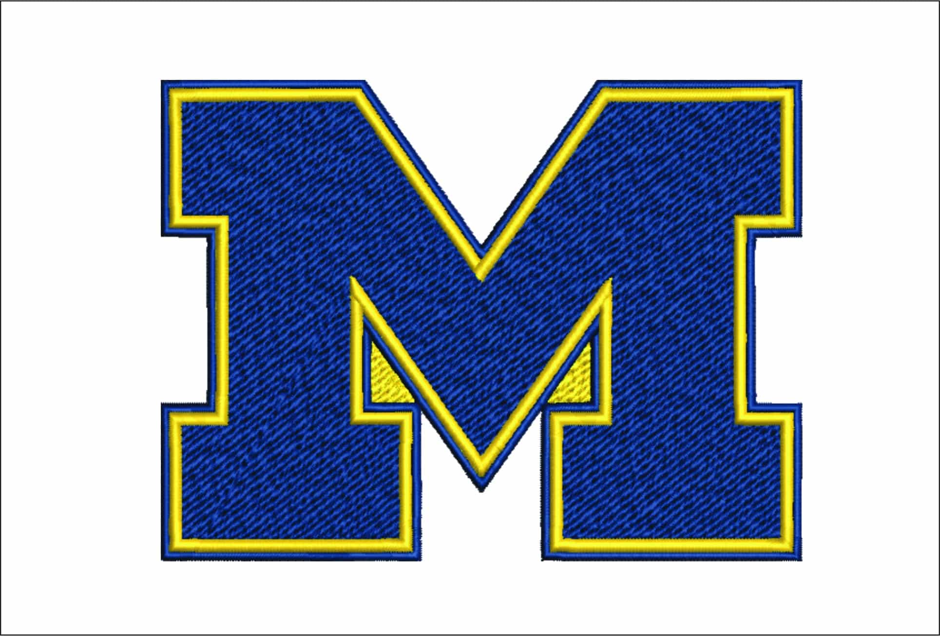 Michigan Wolverines embroidery design - University of Michigan, Ann Arbor embroidery machine pattern embroidery file - instant download