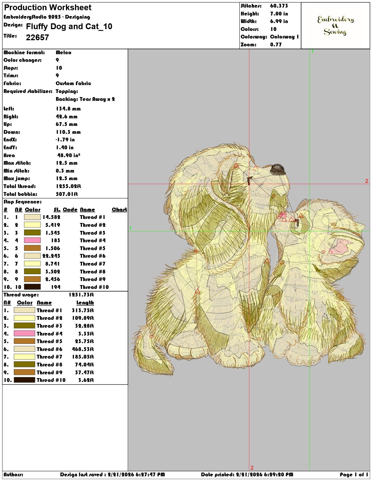 Fluffy Dog and Cat  - Elegant embroidery design file - instant download — view 3