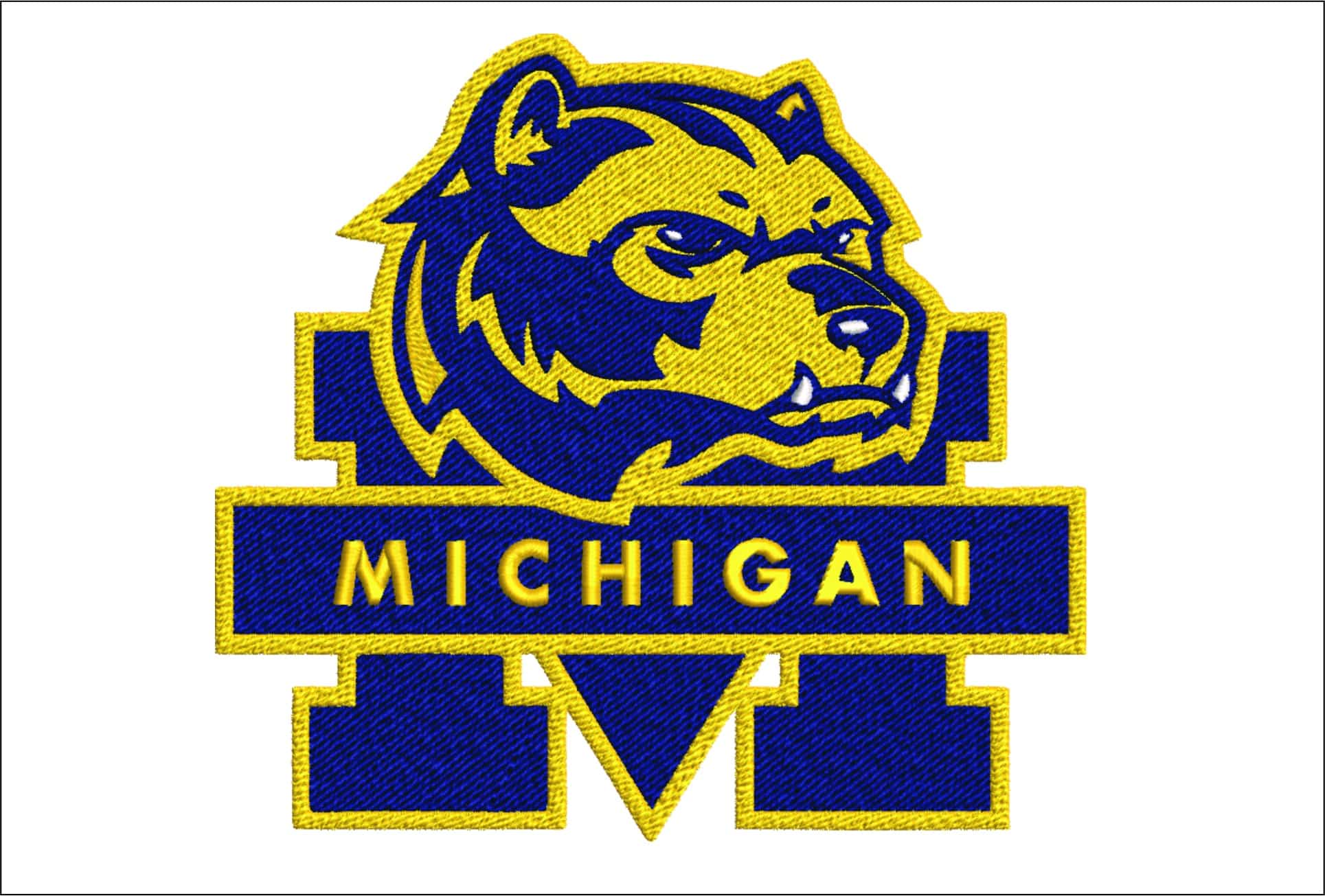 Michigan Wolverines embroidery design - University of Michigan, Ann Arbor embroidery machine pattern embroidery file - instant download