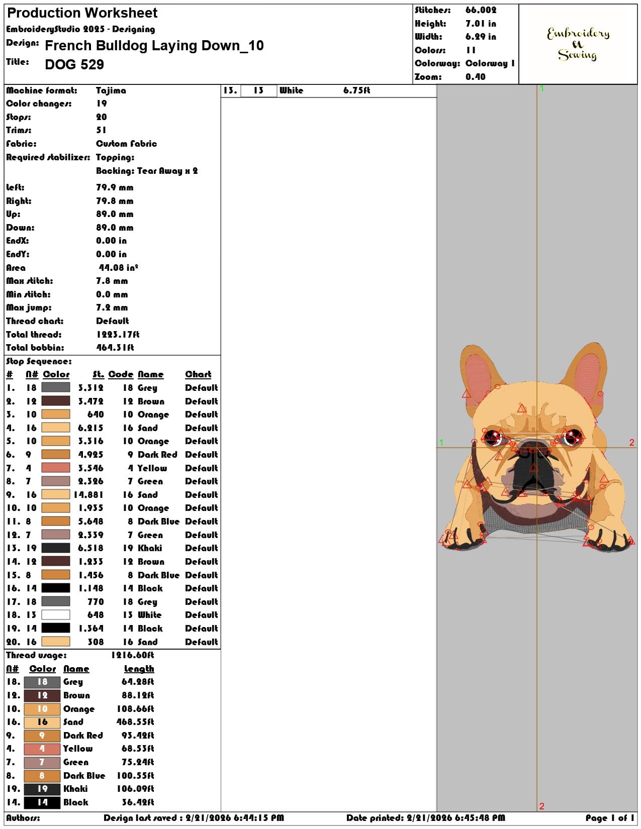 French Bulldog Laying Down   - Elegant embroidery design file - instant download — view 3