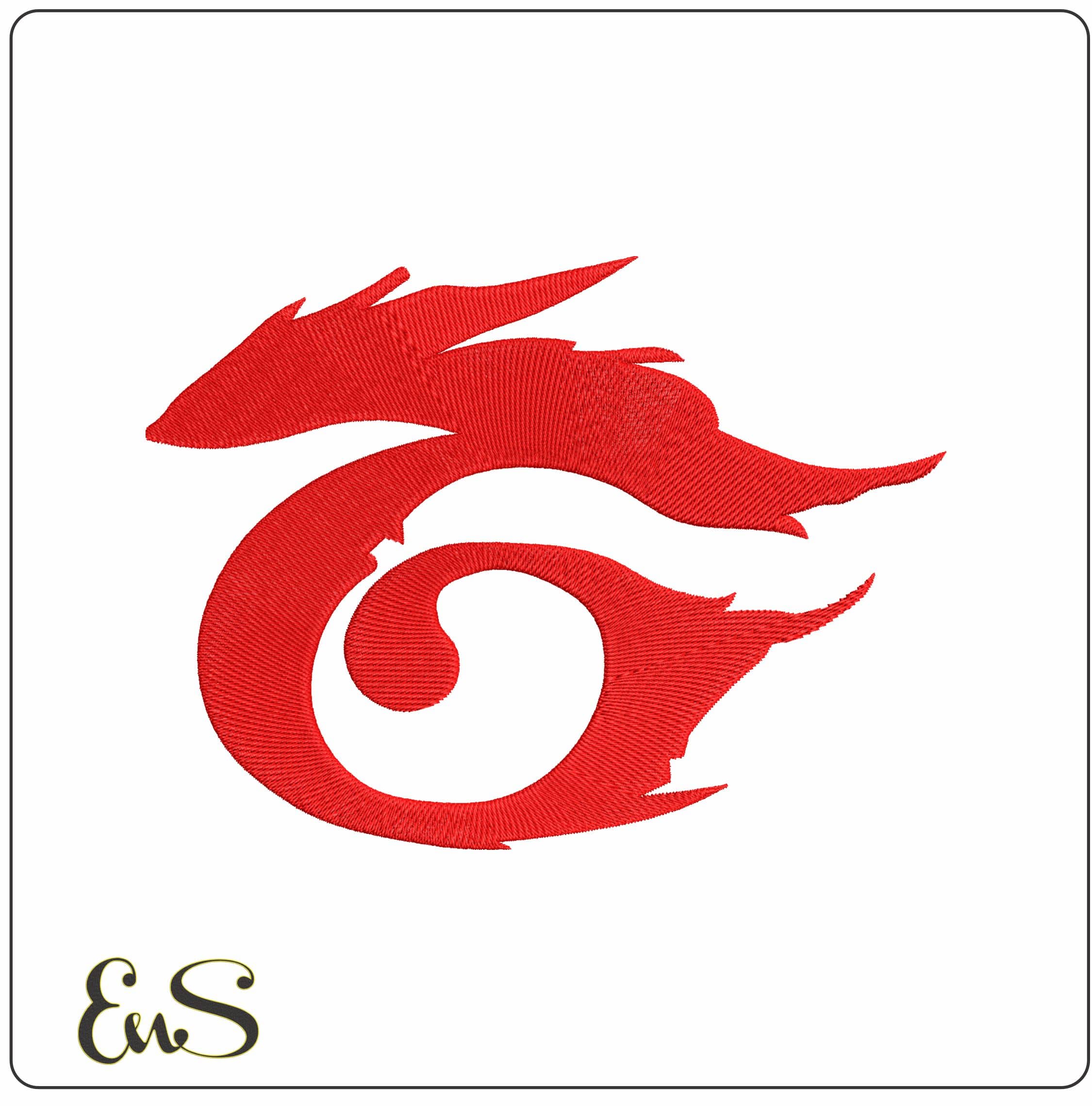 Garena Logo Free Fire Game   - Elegant embroidery design file - instant download