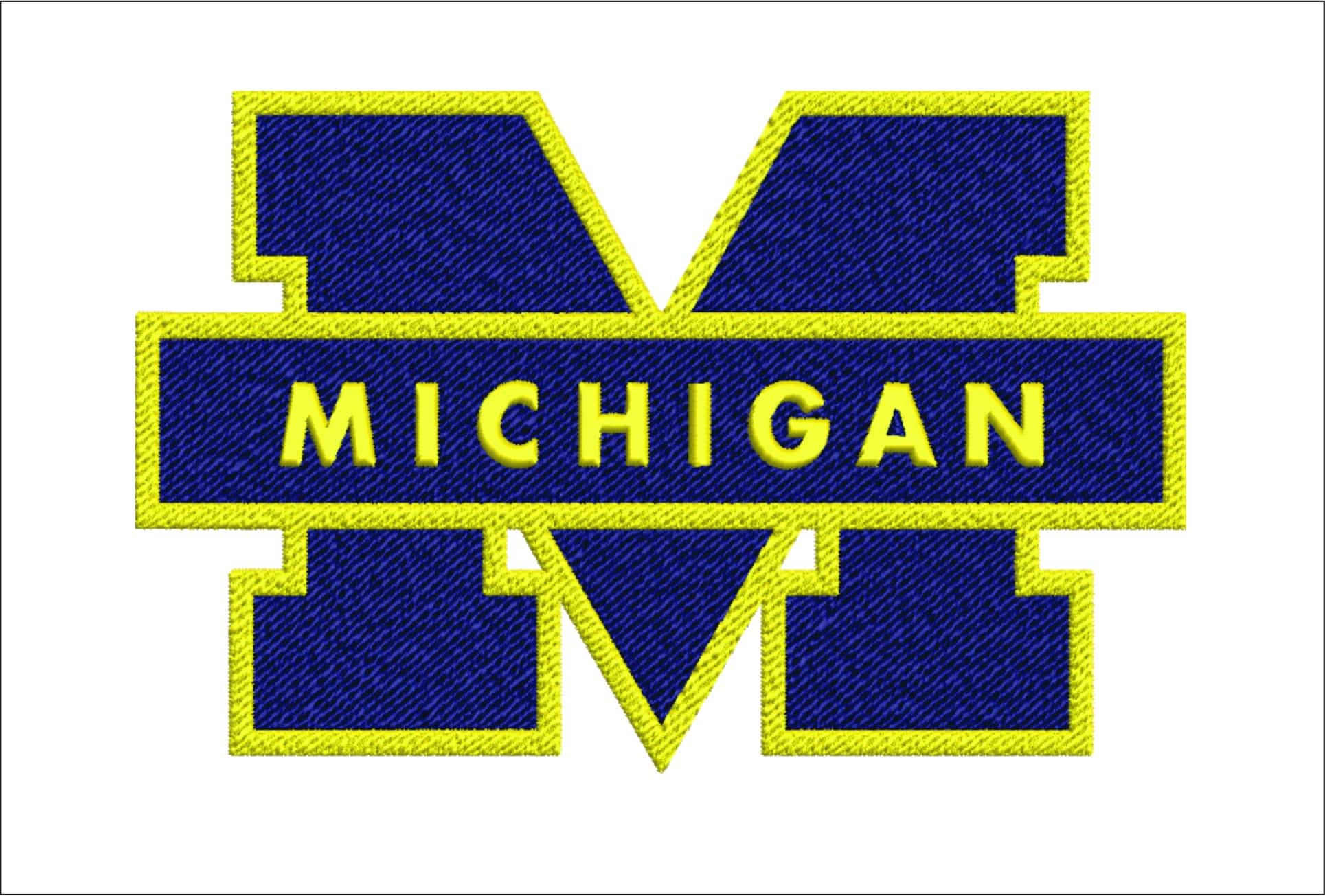 Michigan Wolverines embroidery design - University of Michigan, Ann Arbor embroidery machine pattern embroidery file - instant download