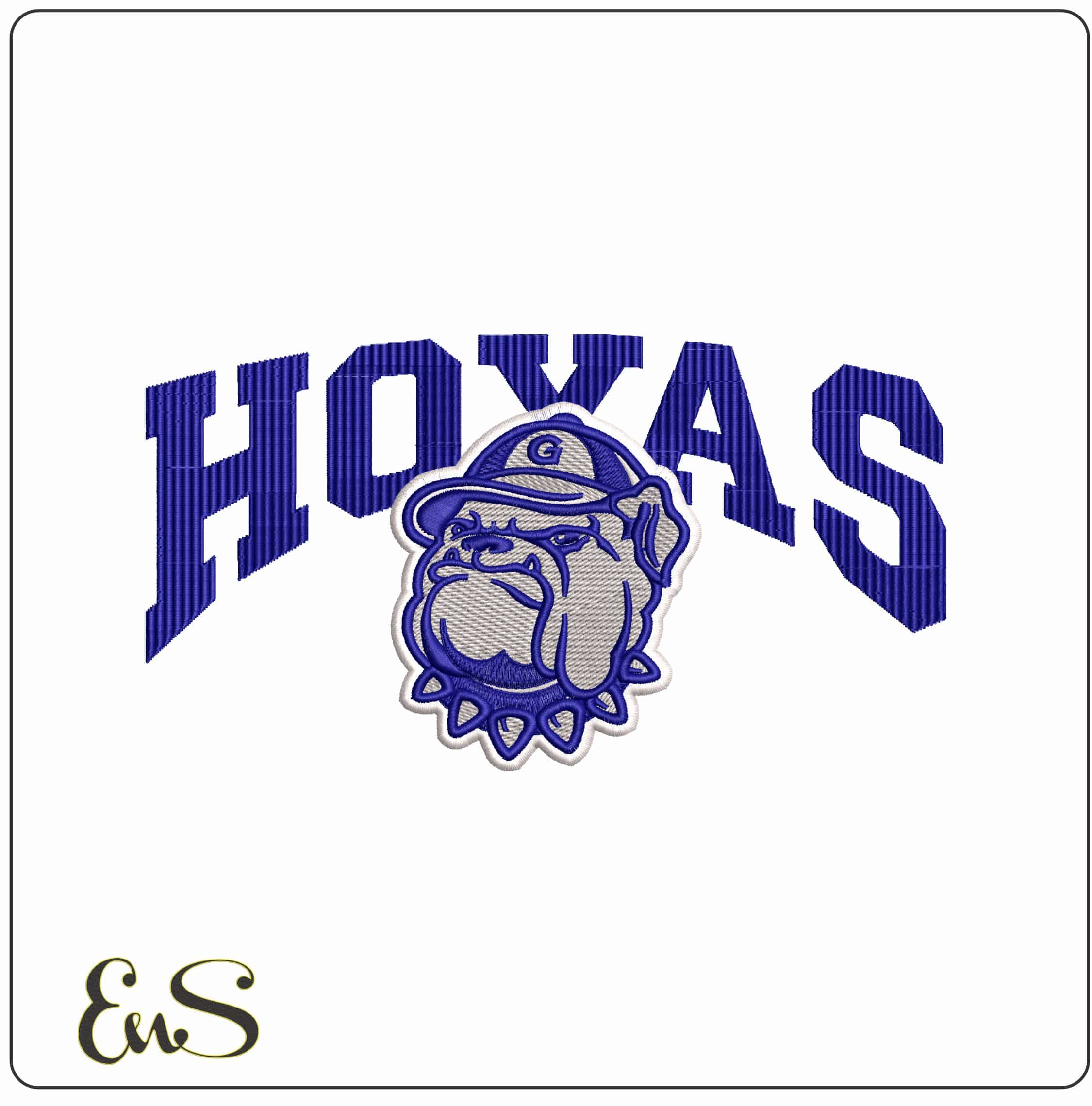 Georgetown University Hoyas College   - Elegant embroidery design file - instant download
