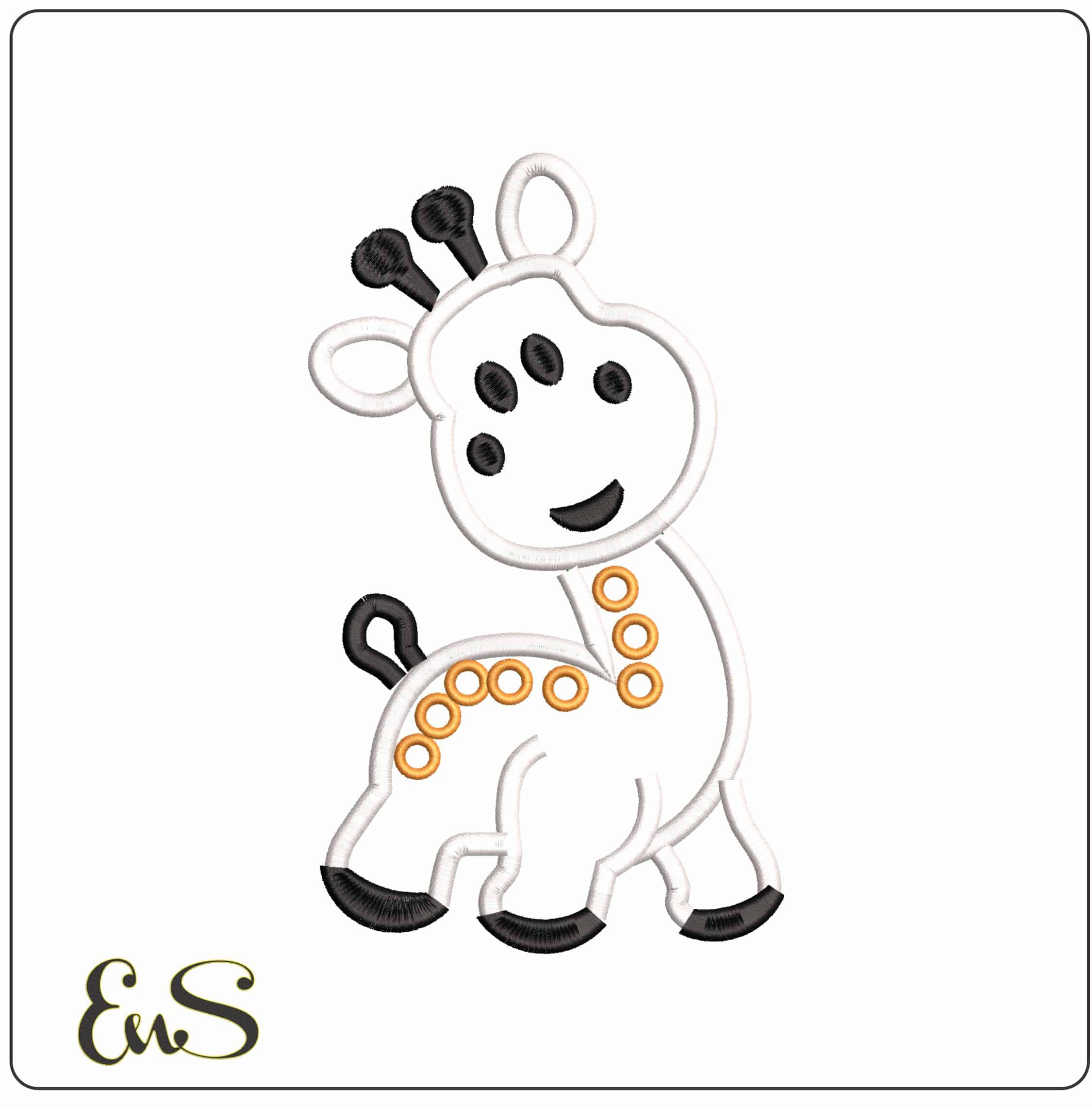 Giraffe Applique   - Elegant embroidery design file - instant download