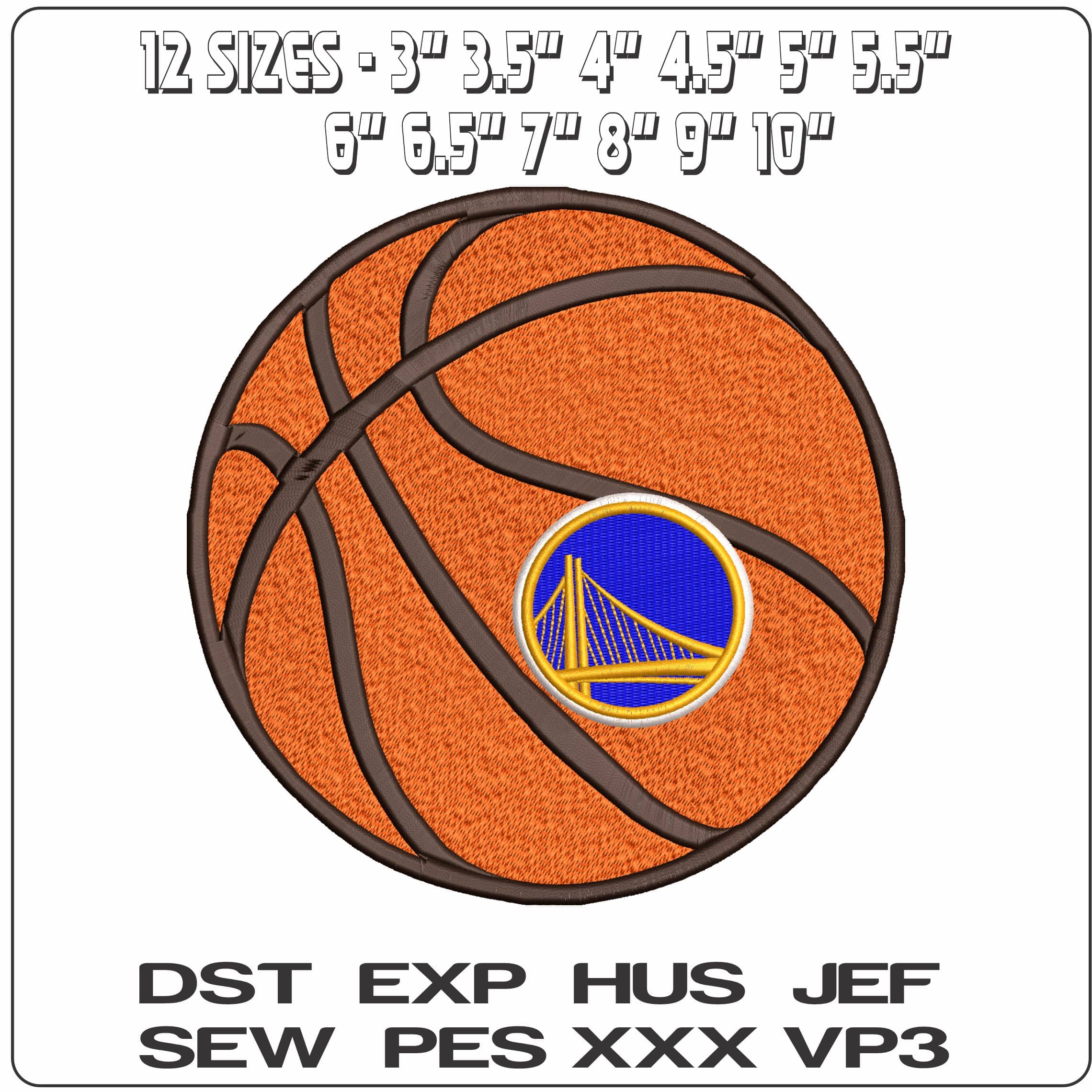 Golden State Warriors Basketball NBA   - Elegant embroidery design file - instant download — view 2
