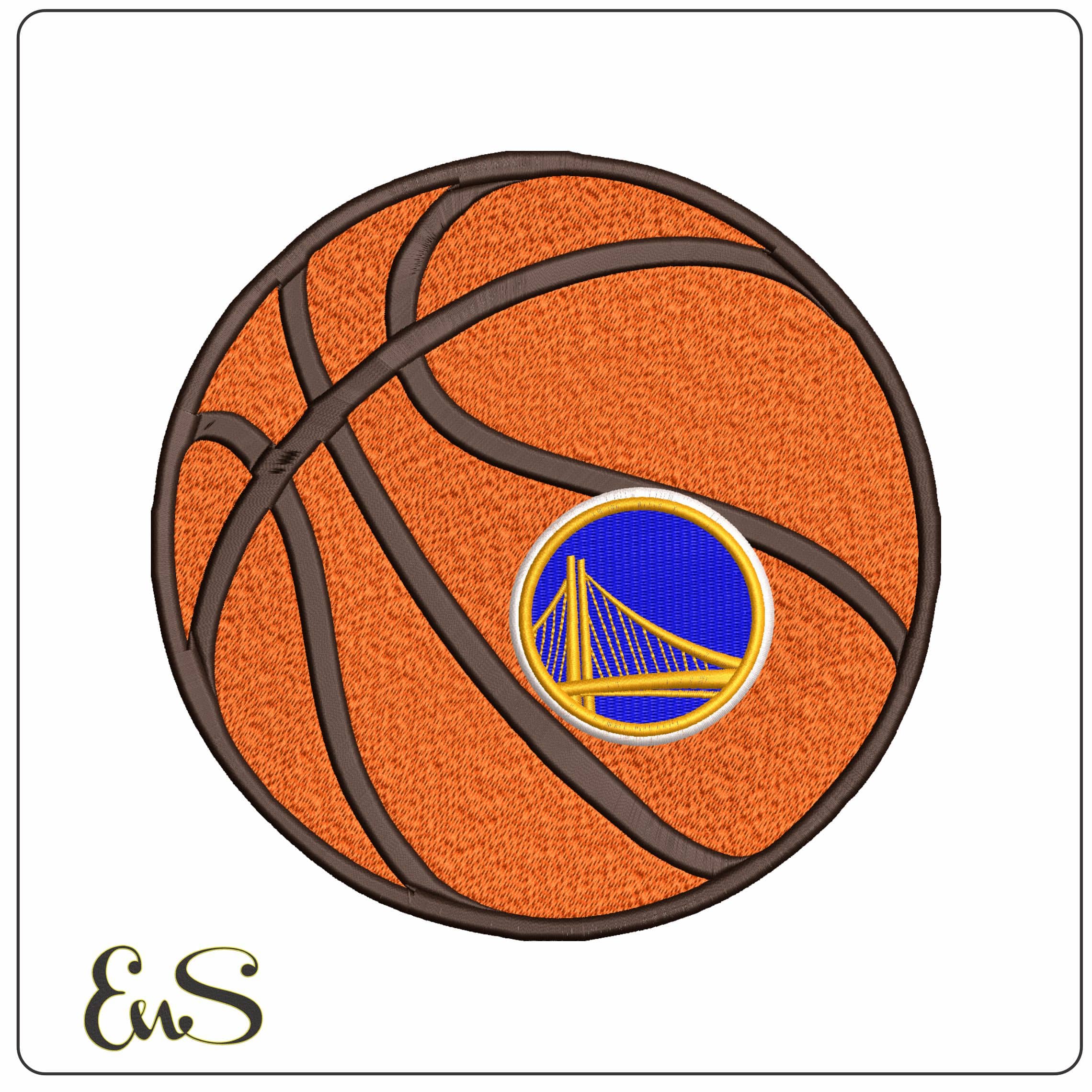 Golden State Warriors Basketball NBA   - Elegant embroidery design file - instant download
