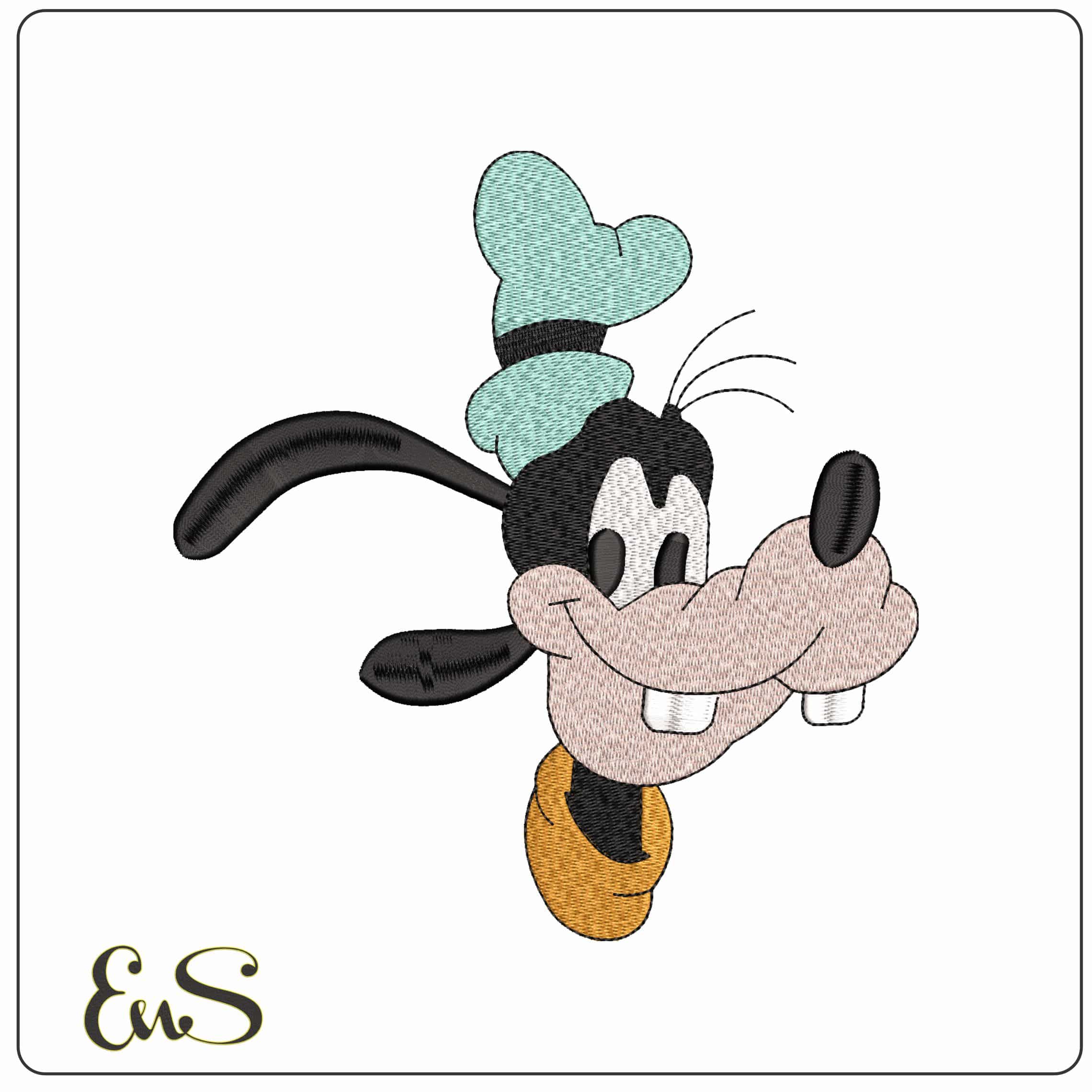 Goofy Head Disney   - Elegant embroidery design file - instant download