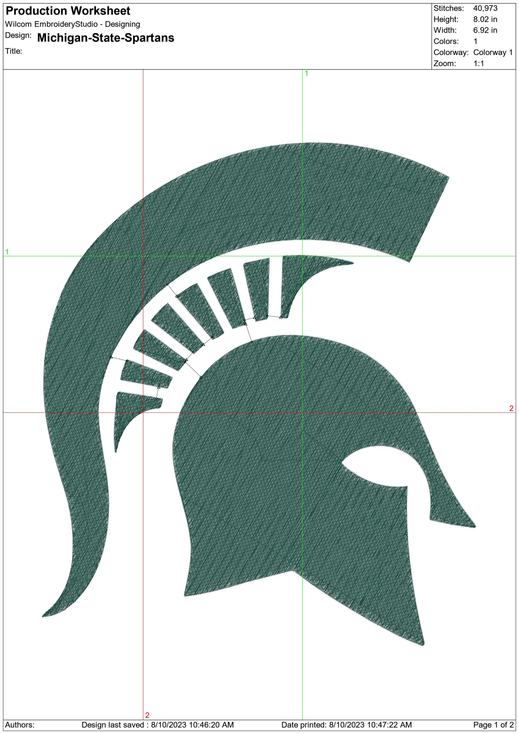 Michigan Spartans embroidery design - Michigan State University embroidery machine pattern embroidery file - instant download — view 2