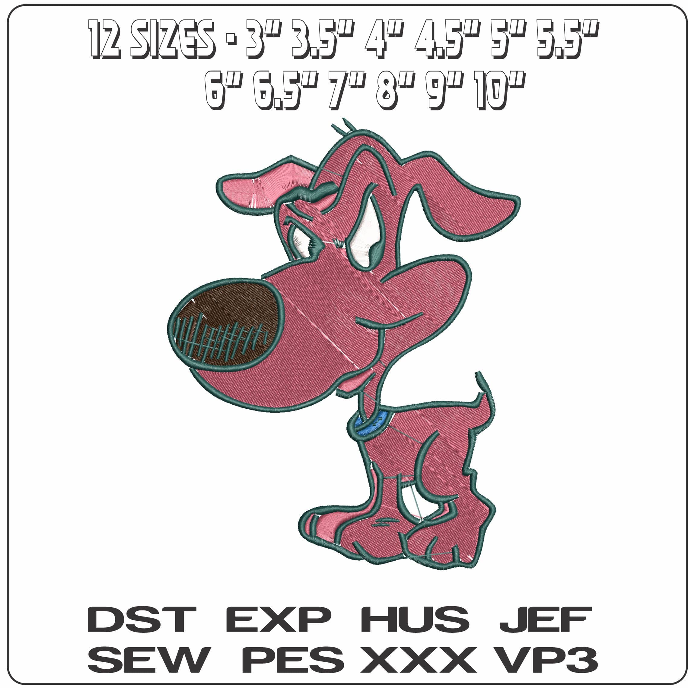 Grumpy Dog   - Elegant embroidery design file - instant download — view 2