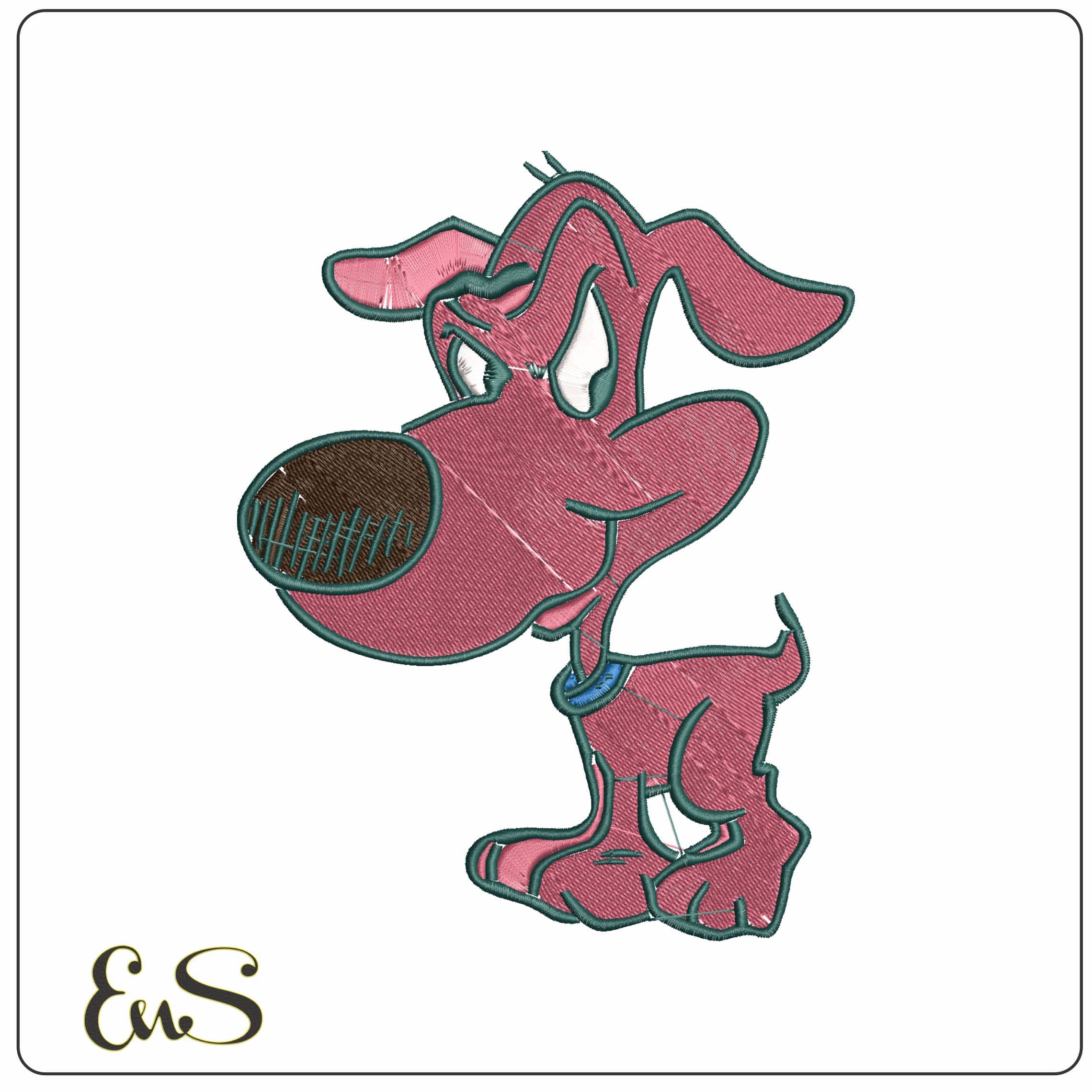 Grumpy Dog   - Elegant embroidery design file - instant download