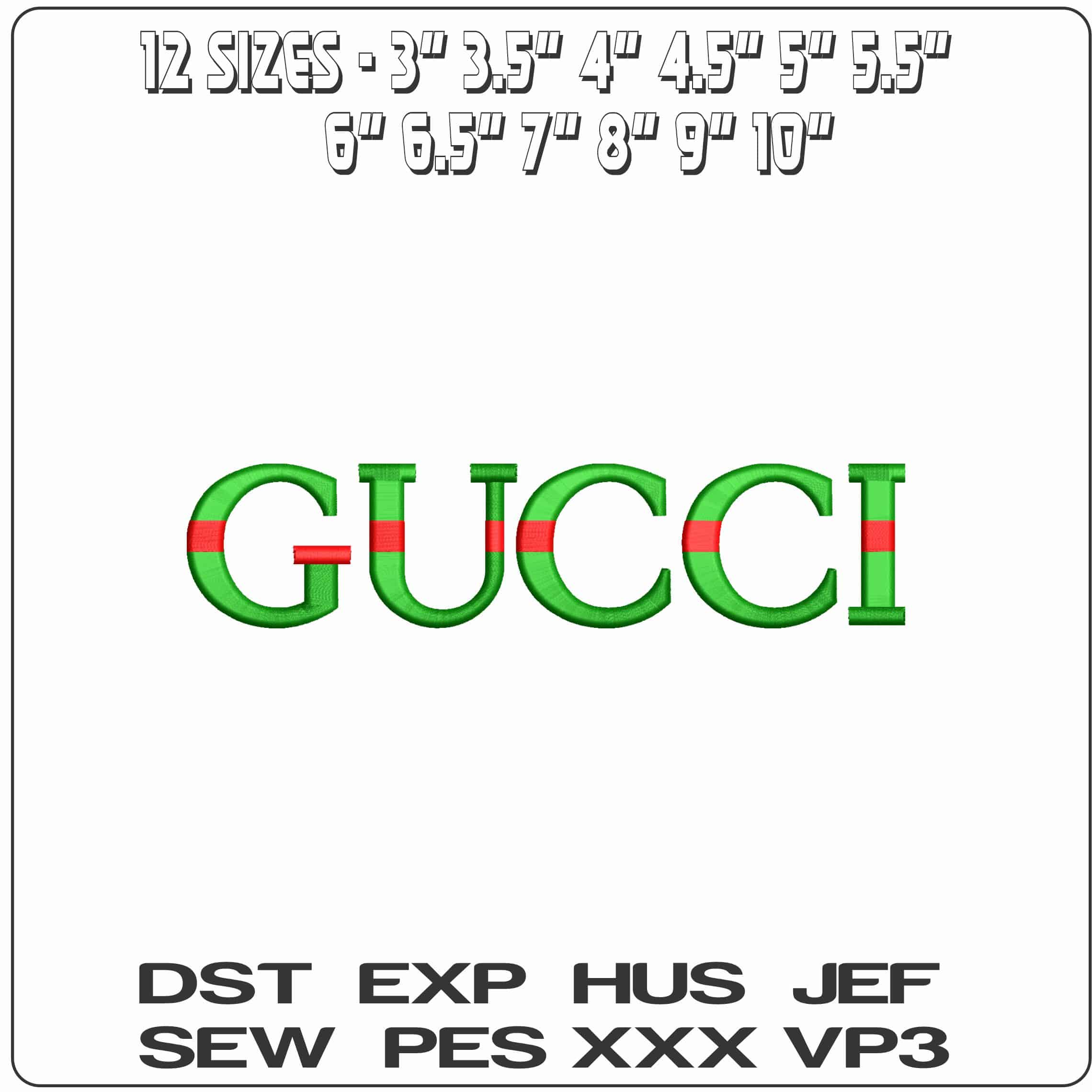GUCCI Design   - Elegant embroidery design file - instant download — view 2