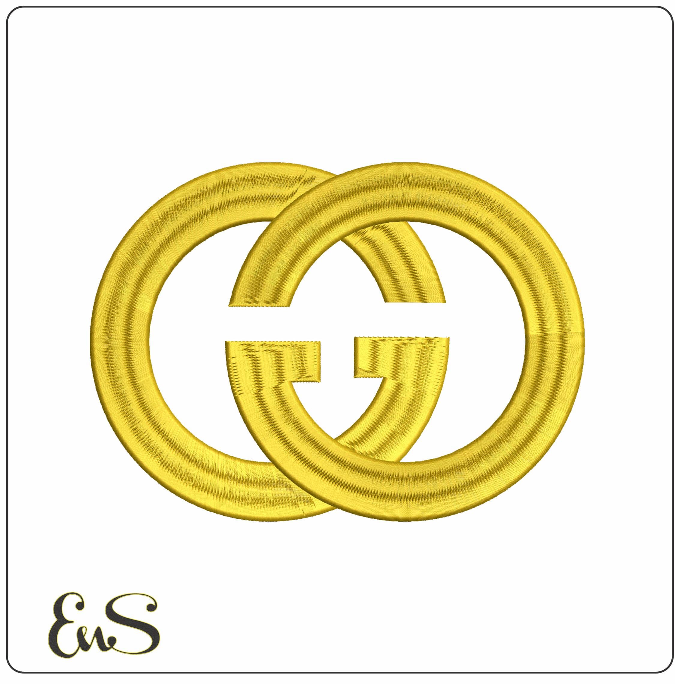 Gucci Logo   - Elegant embroidery design file - instant download