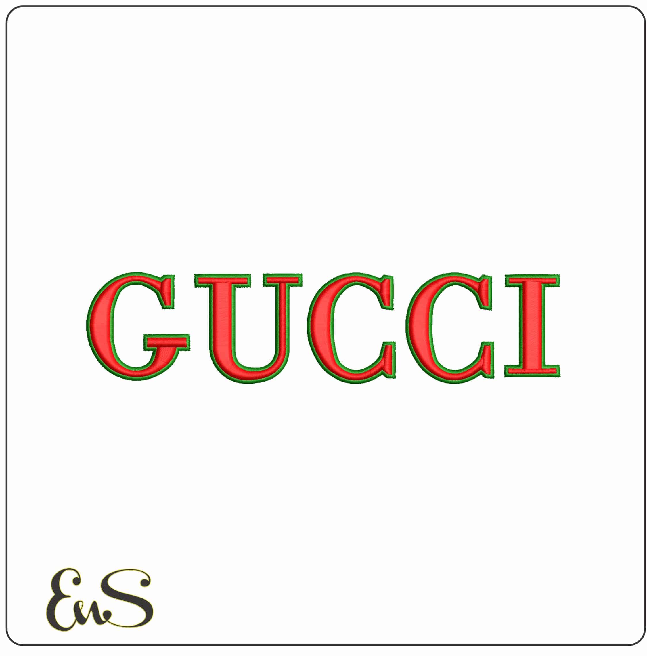 Gucci Red and Green   - Elegant embroidery design file - instant download