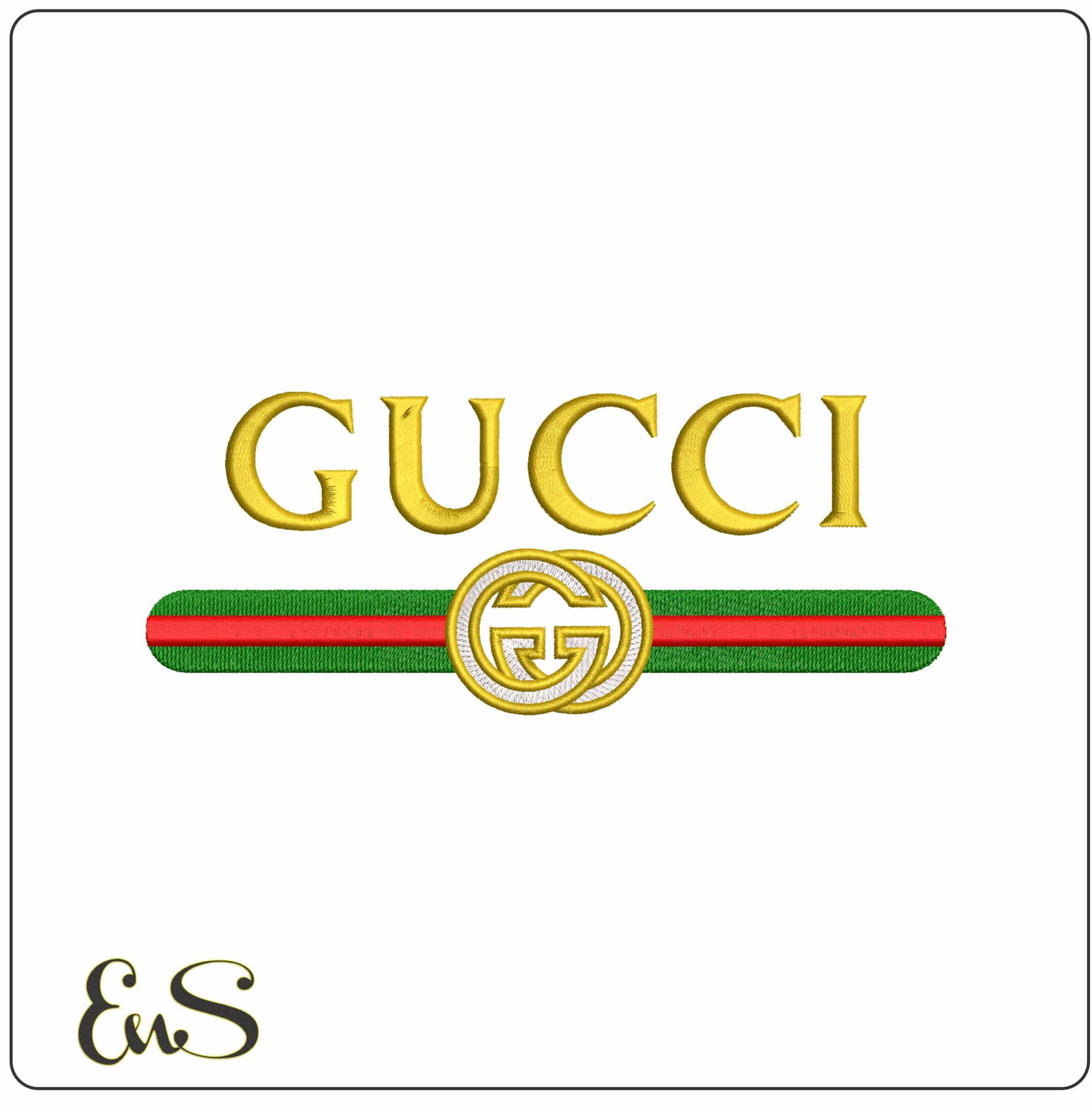 Gucci Red Green GG Logo   - Elegant embroidery design file - instant download