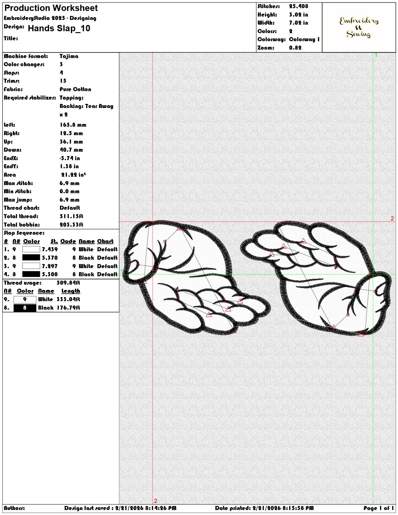 Hands Slap   - Elegant embroidery design file - instant download — view 3
