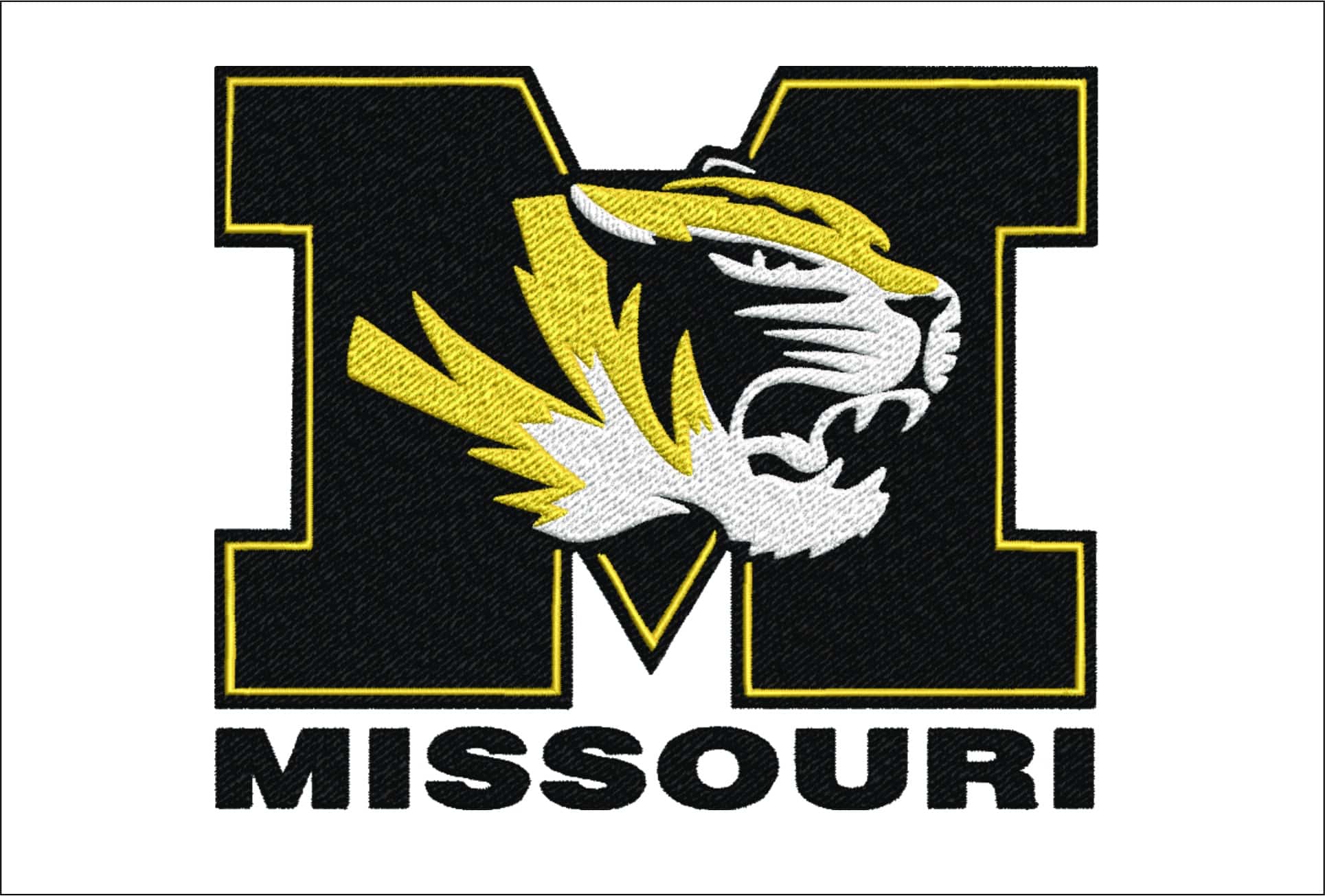 Missouri Tigers embroidery design - University of Missouri embroidery machine pattern embroidery file - instant download in a frame