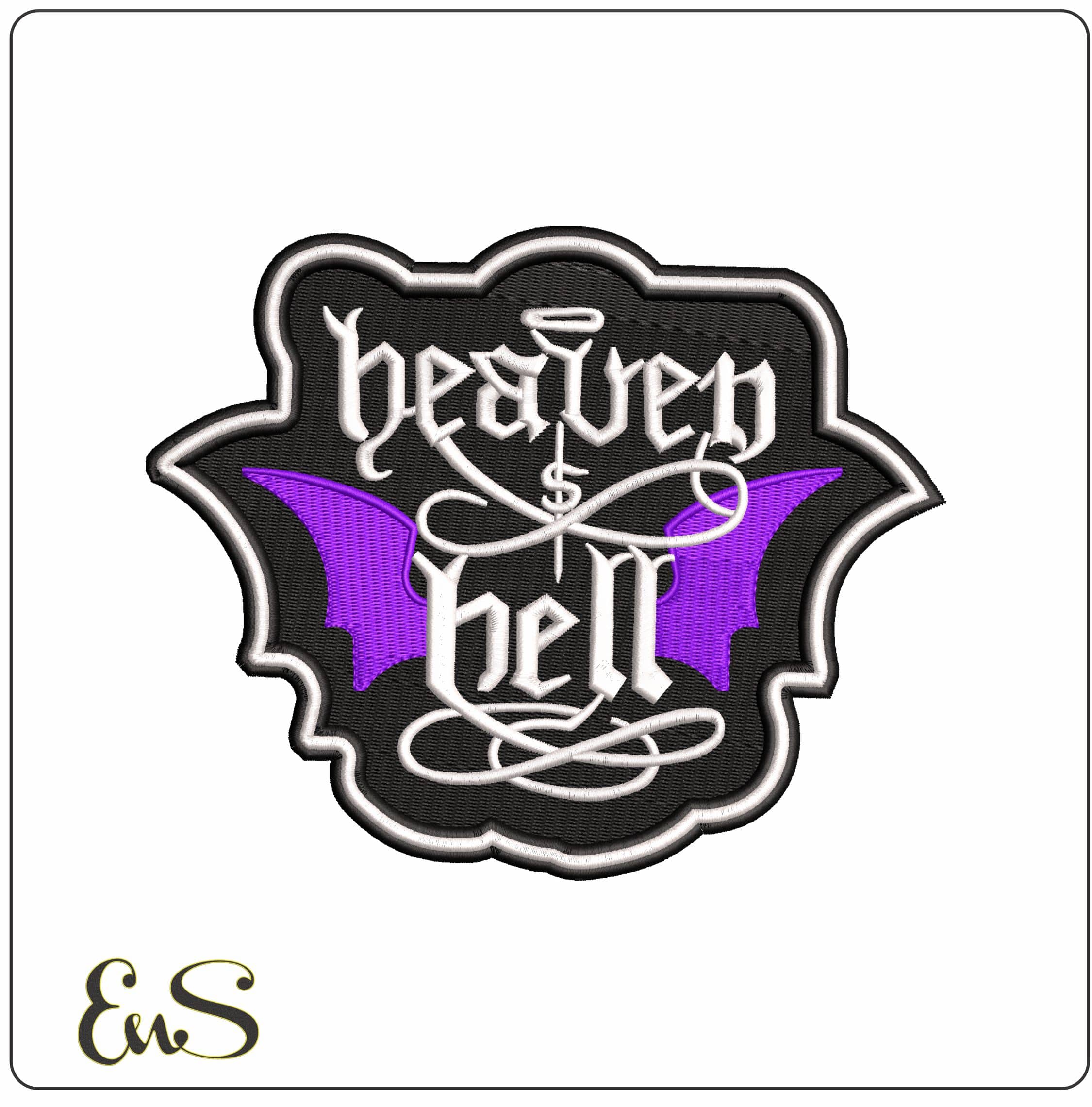 Heaven and Hell   - Elegant embroidery design file - instant download