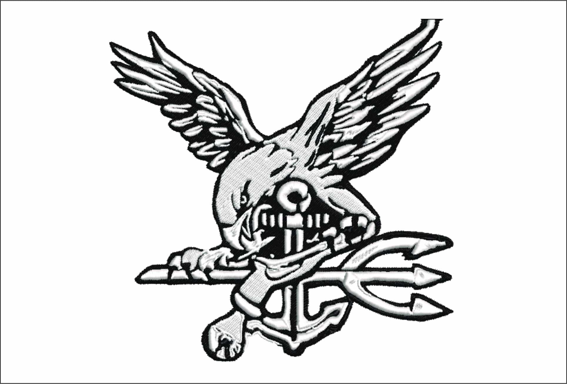 Navy Seals Emblem embroidery design - SEALS embroidery machine pattern embroidery file - instant download