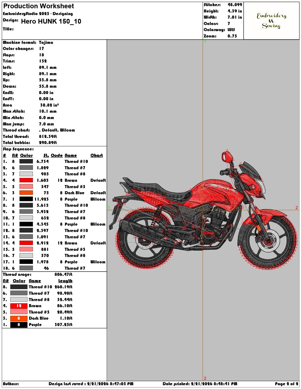 Hero HUNK 150   - Elegant embroidery design file - instant download — view 4