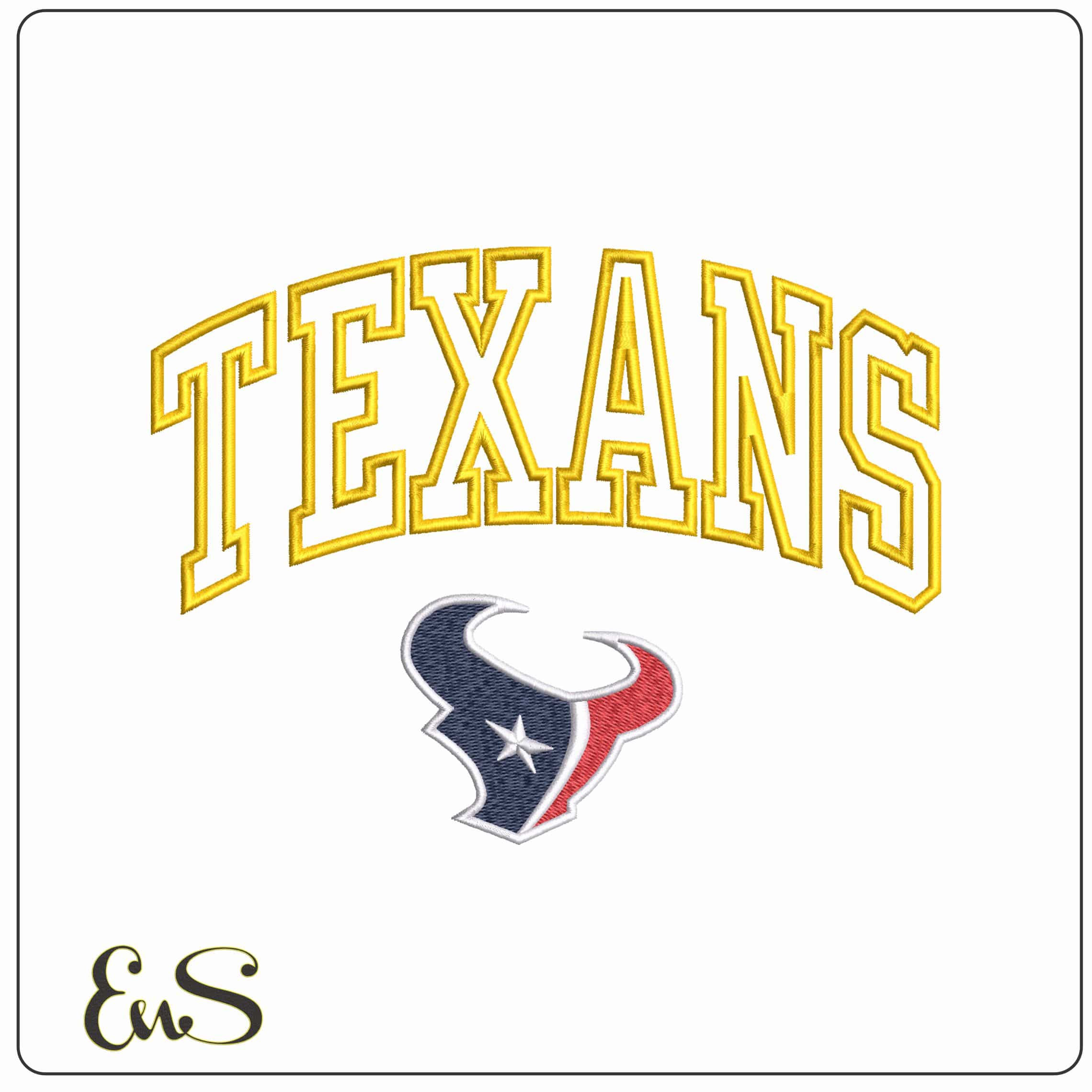 Houston Texans NFL   - Elegant embroidery design file - instant download