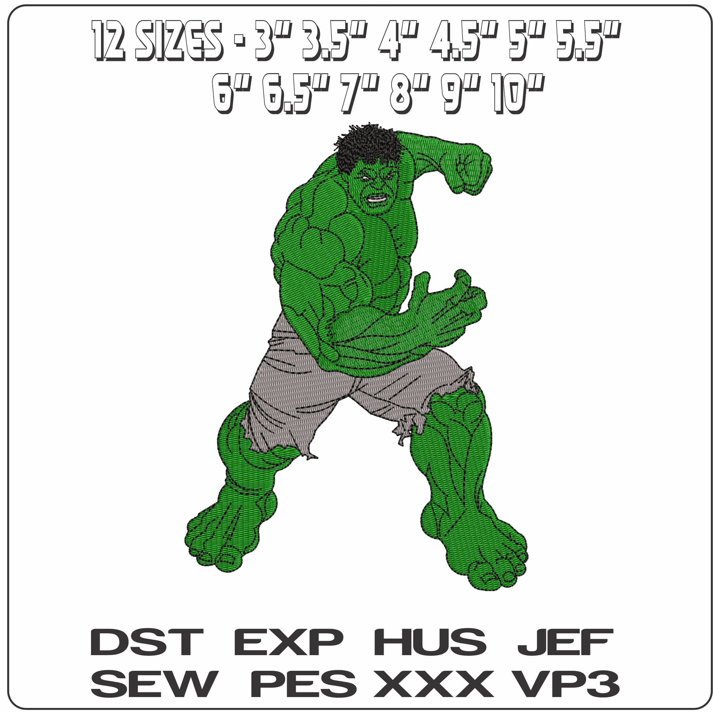 Hulk ready to Bash   - Elegant embroidery design file - instant download — view 2
