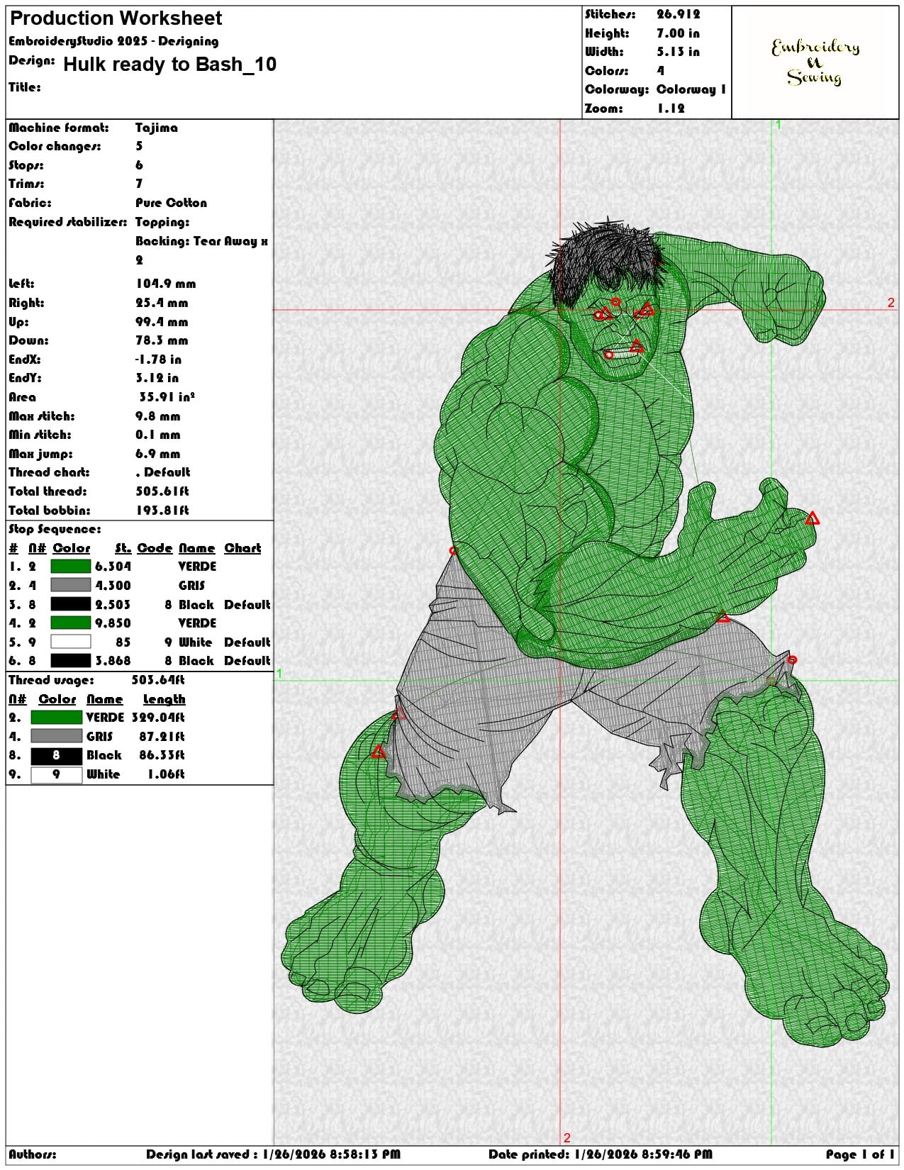 Hulk ready to Bash   - Elegant embroidery design file - instant download — view 3