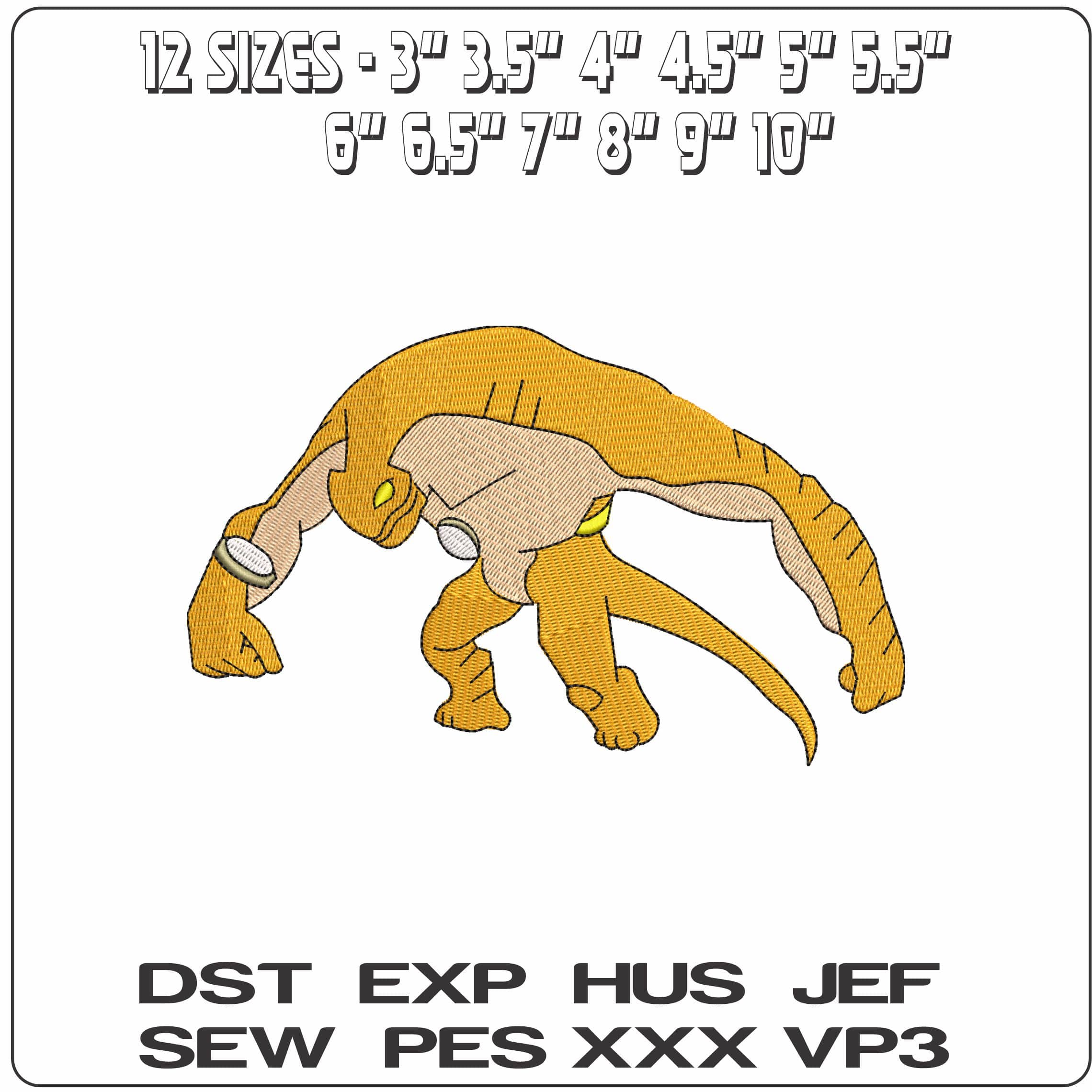 Humungousaur Ben 10 Cartoon   - Elegant embroidery design file - instant download — view 2
