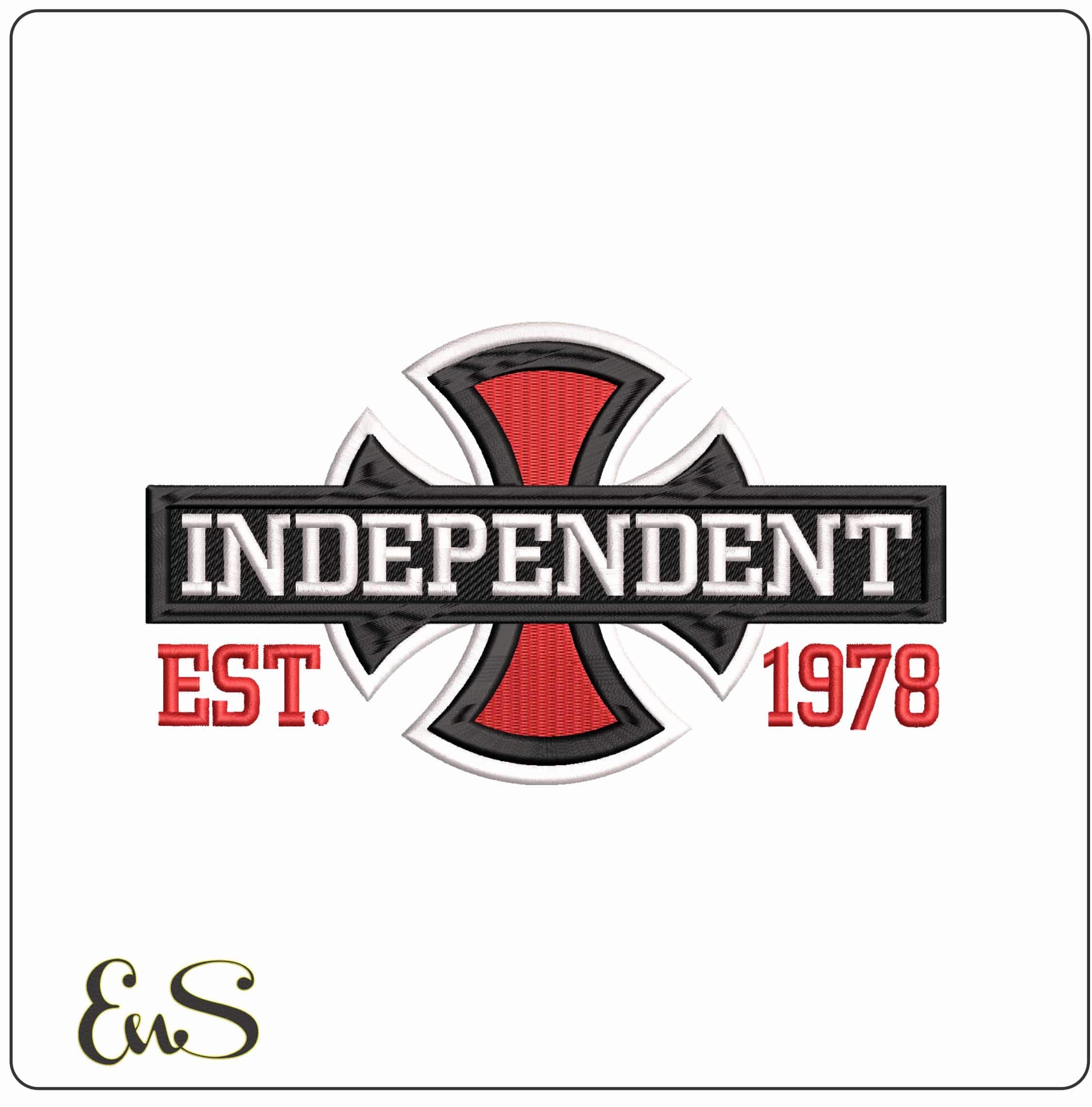 Independent Truck Skateboard Company   - Elegant embroidery design file - instant download