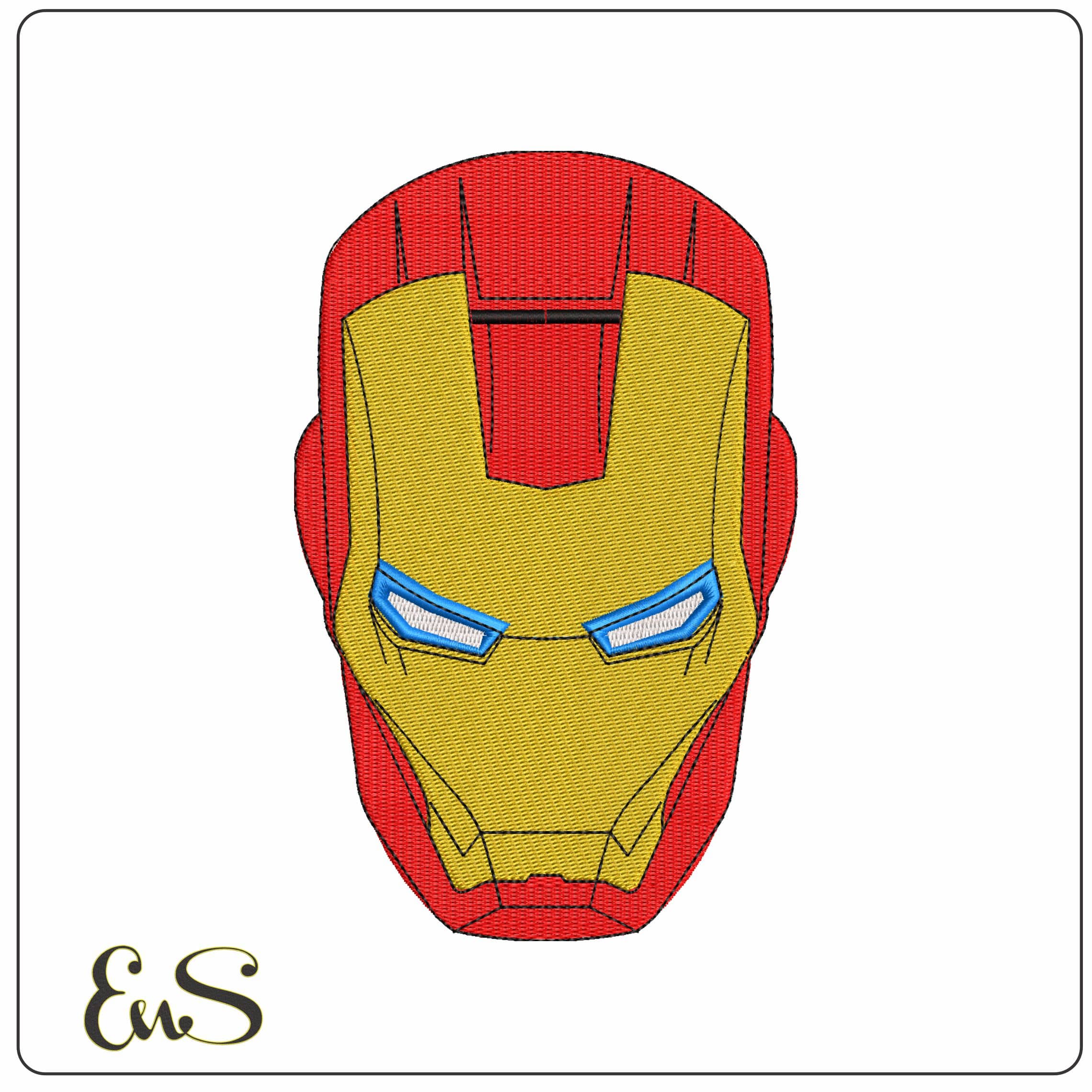 Ironman Mask Marvel Comic   - Elegant embroidery design file - instant download