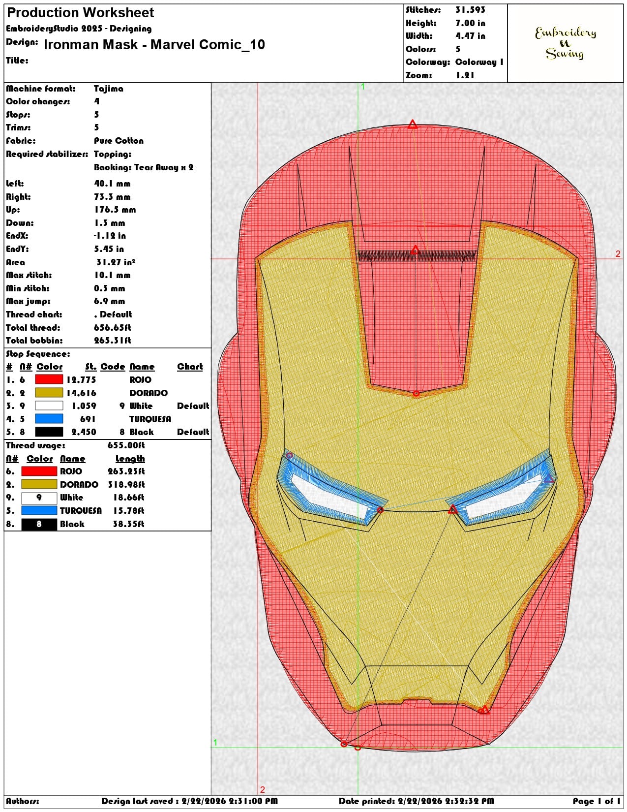 Ironman Mask Marvel Comic   - Elegant embroidery design file - instant download — view 3