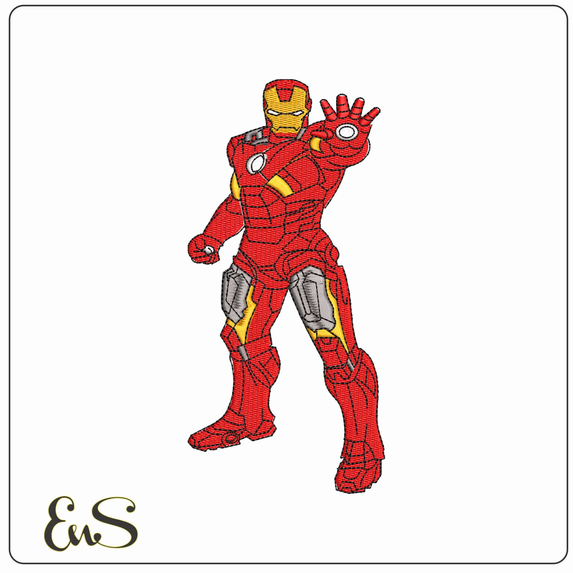 Ironman Ready to fire Marvel Comic   - Elegant embroidery design file - instant download
