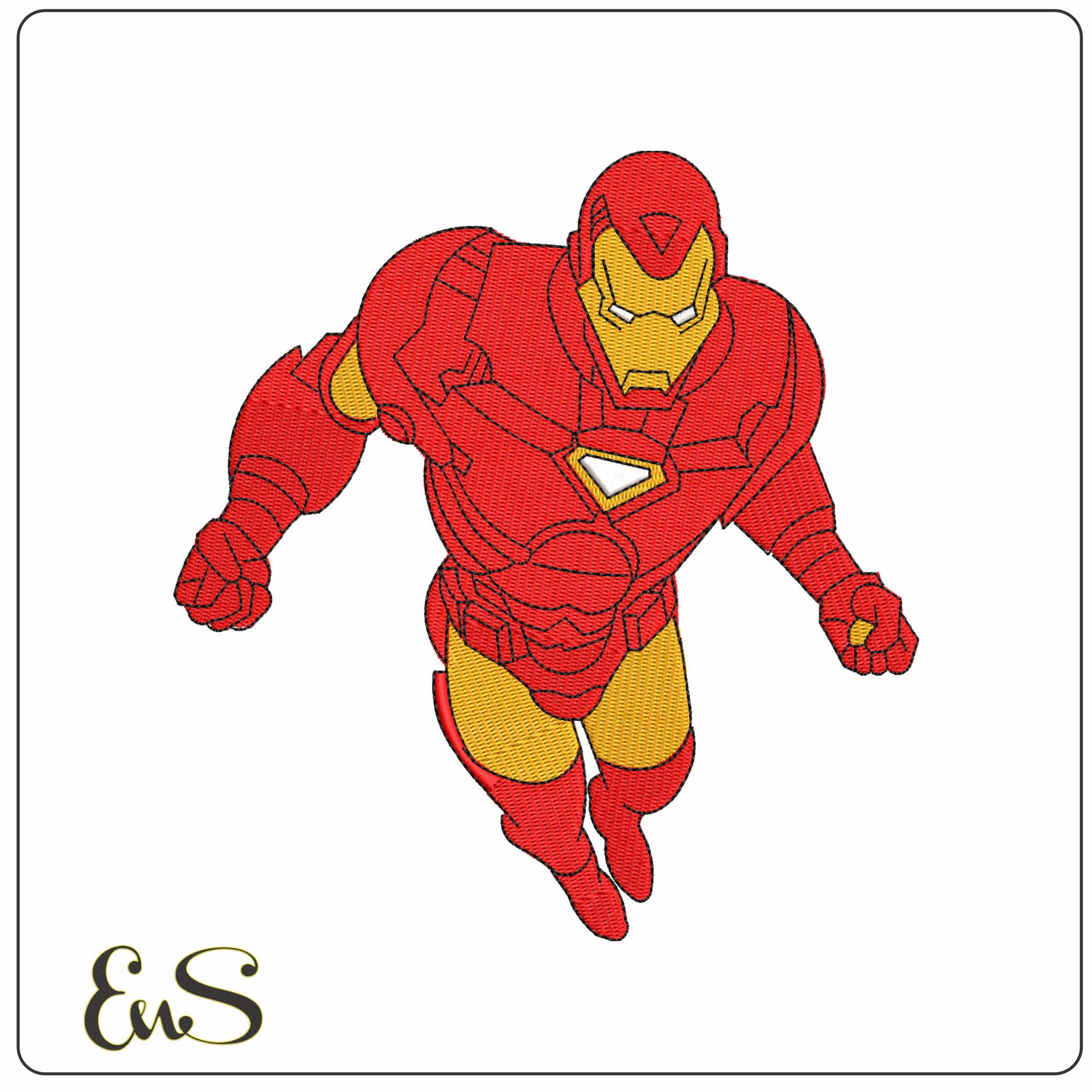 Ironman Ready to Fly Marvel Comic   - Elegant embroidery design file - instant download