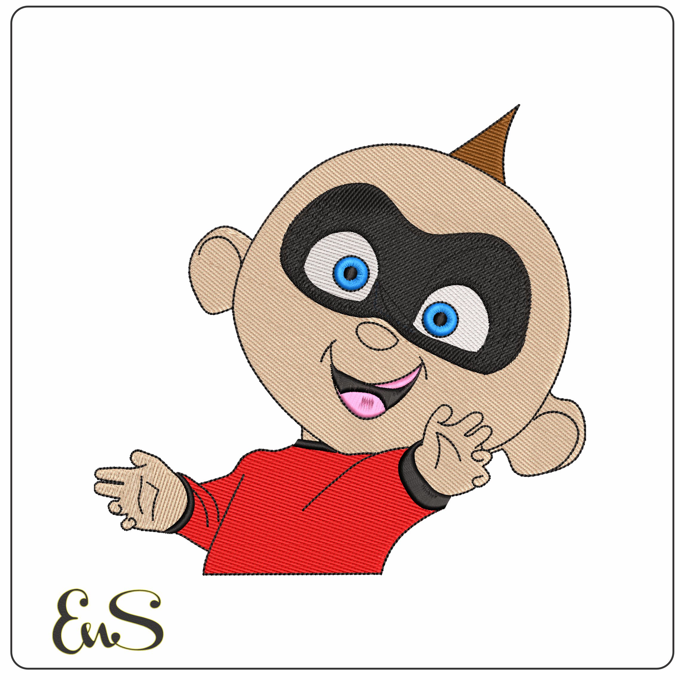 Jack Jack Par Baby Incredible The Incredibles Disney   - Elegant embroidery design file - instant download
