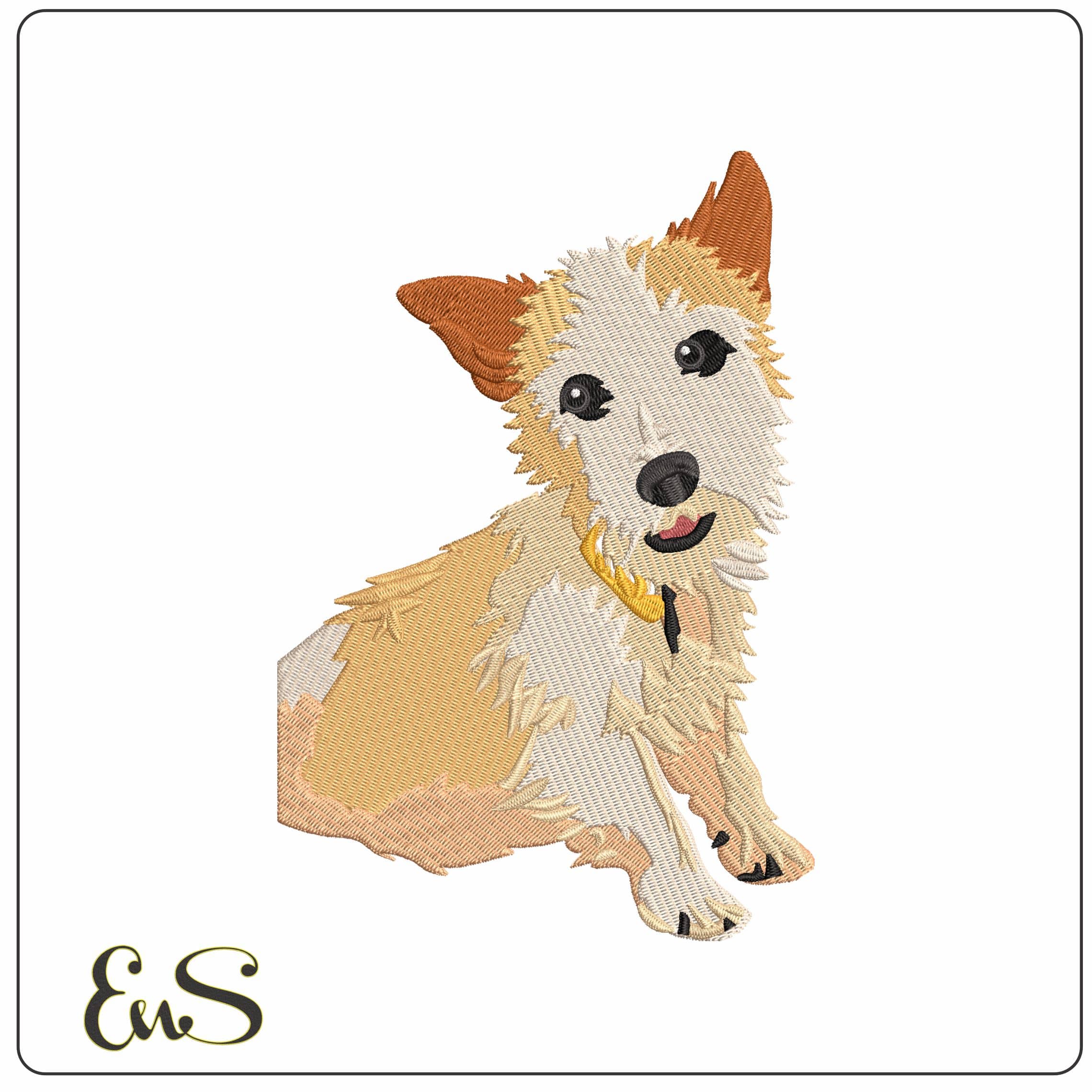 Jack Russel Dog   - Elegant embroidery design file - instant download
