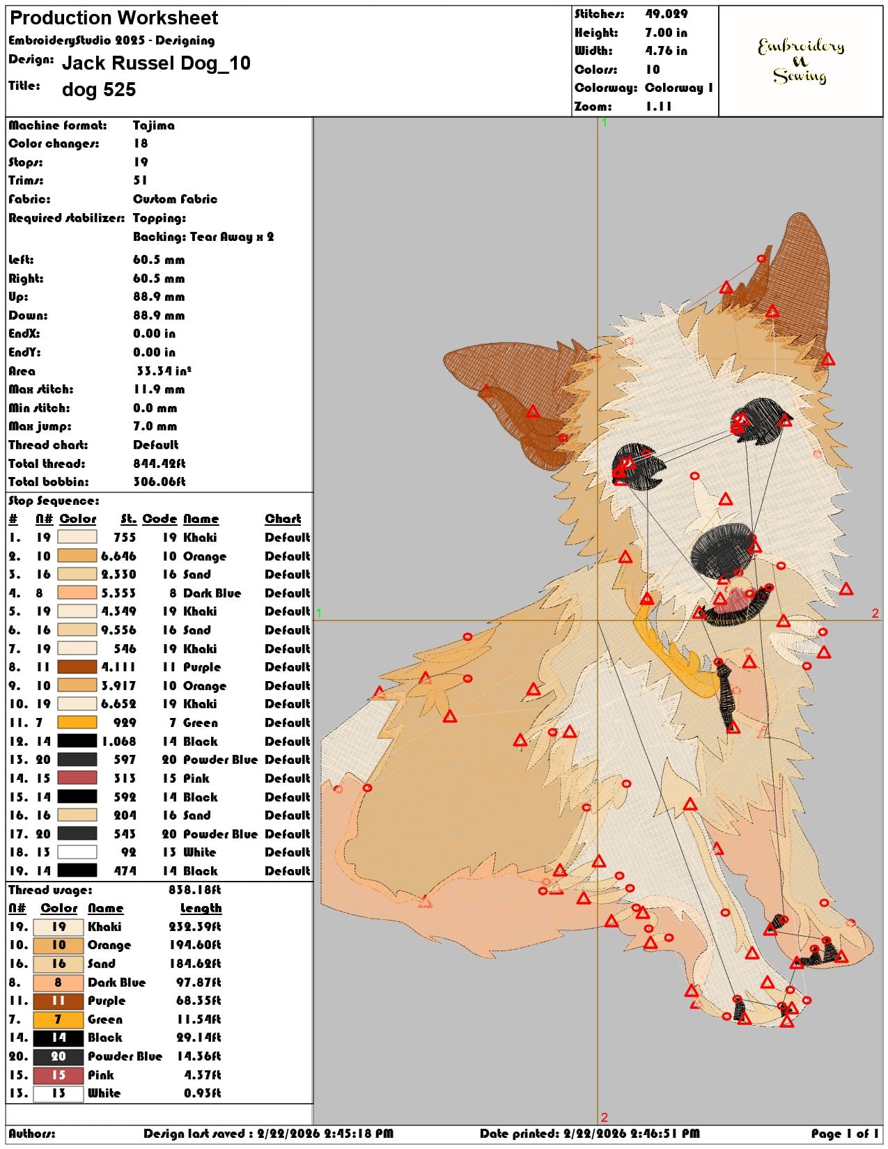 Jack Russel Dog   - Elegant embroidery design file - instant download — view 3