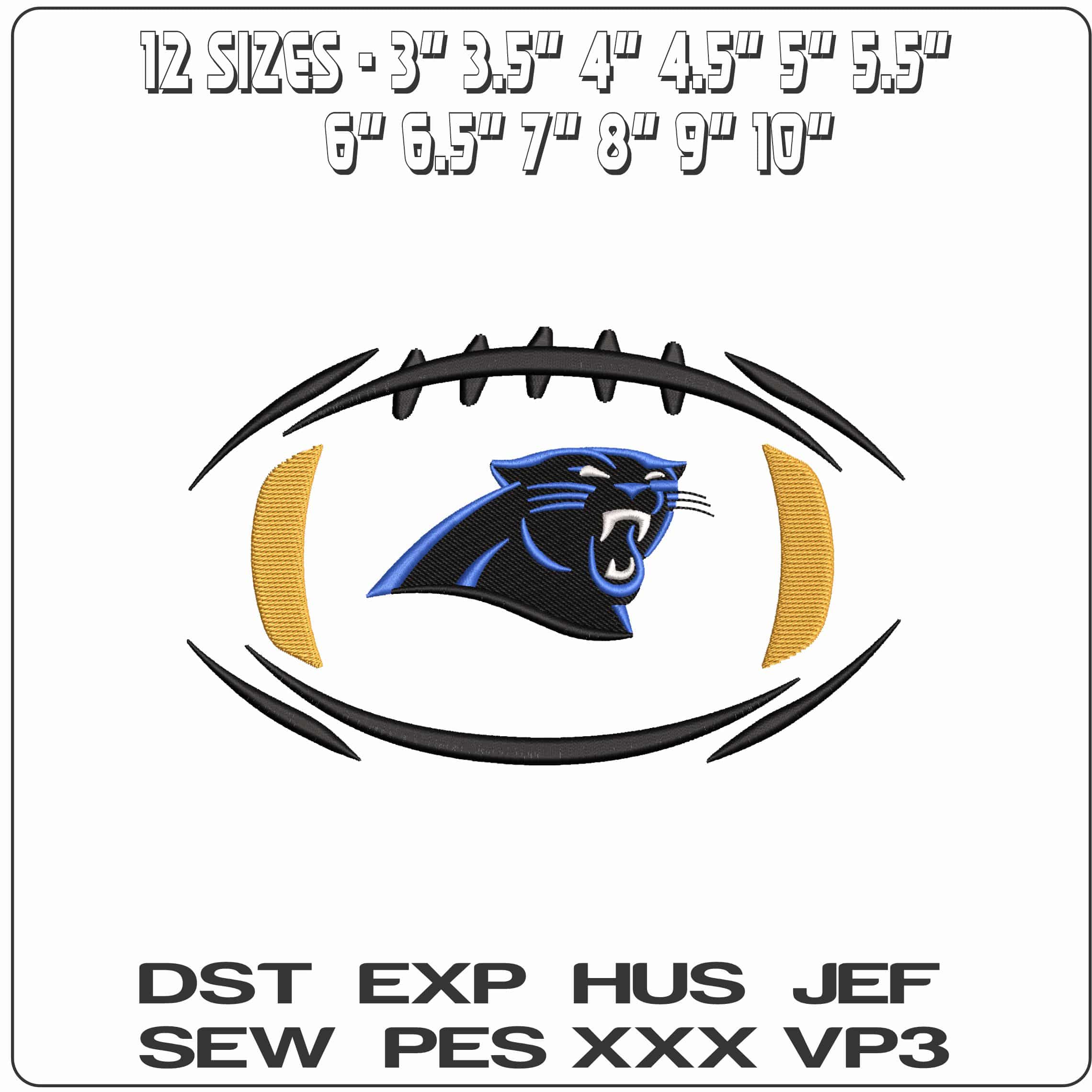 Jackonsville Panther in Football NFL   - Elegant embroidery design file - instant download — view 2