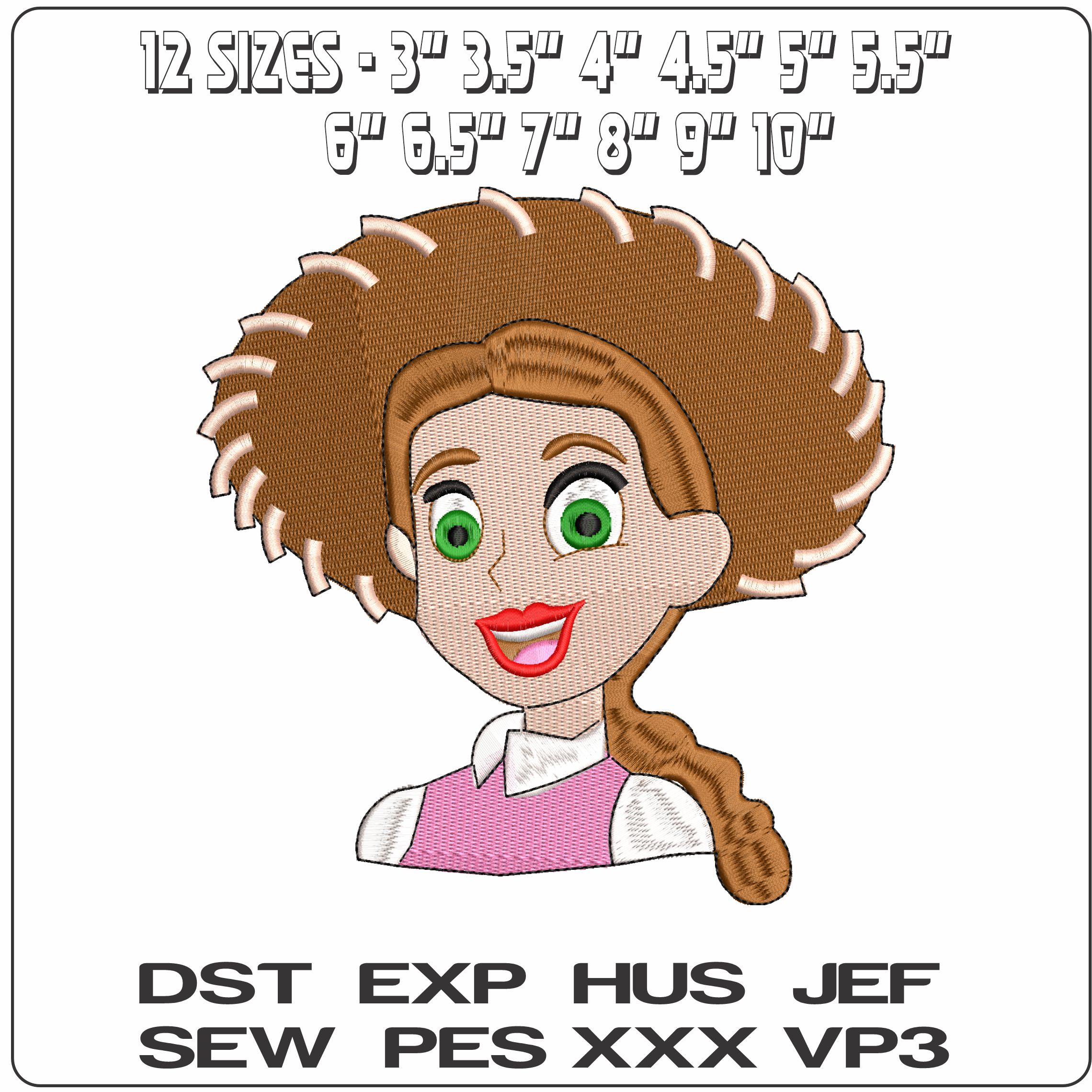 Jessie Head Toy Story   - Elegant embroidery design file - instant download — view 2