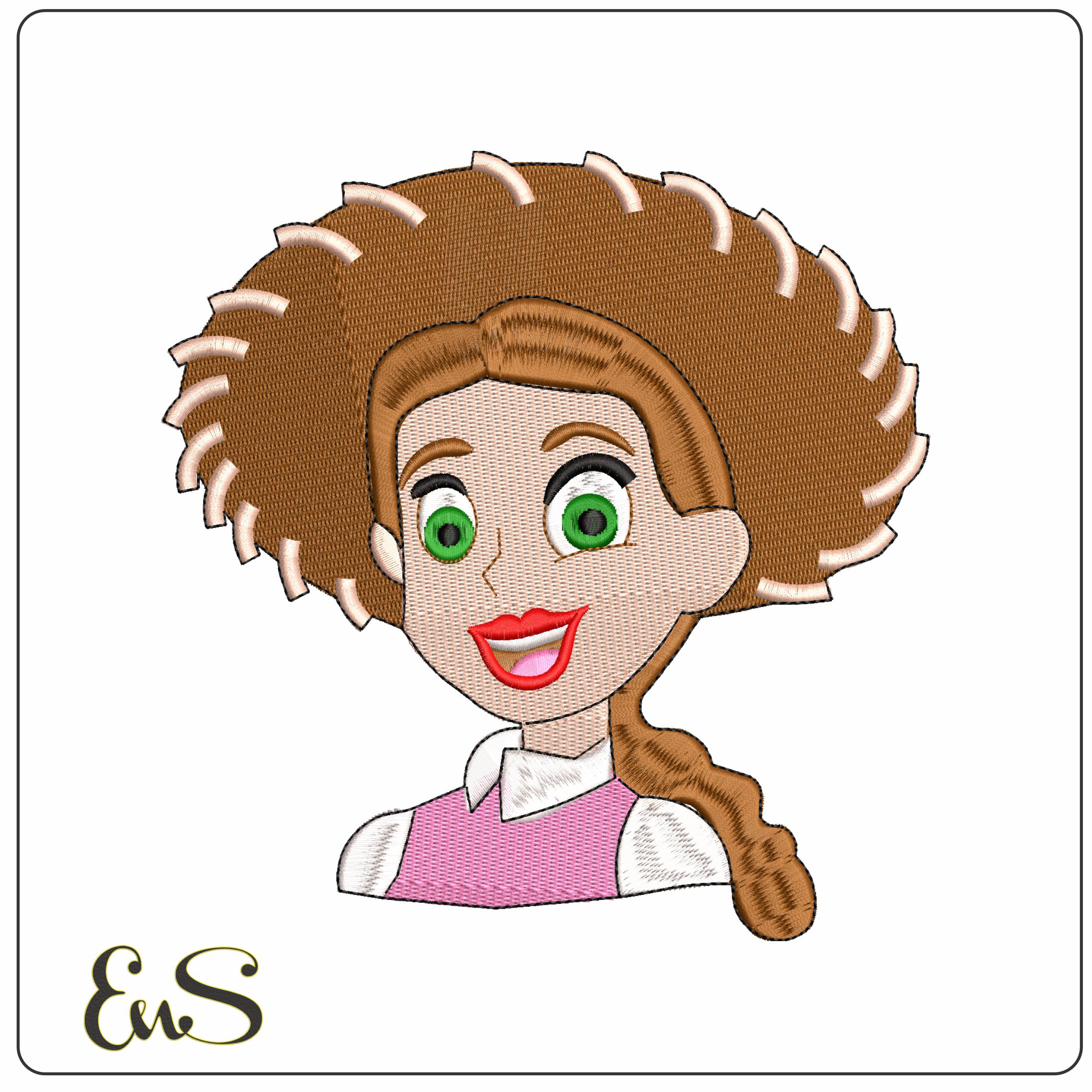 Jessie Head Toy Story   - Elegant embroidery design file - instant download