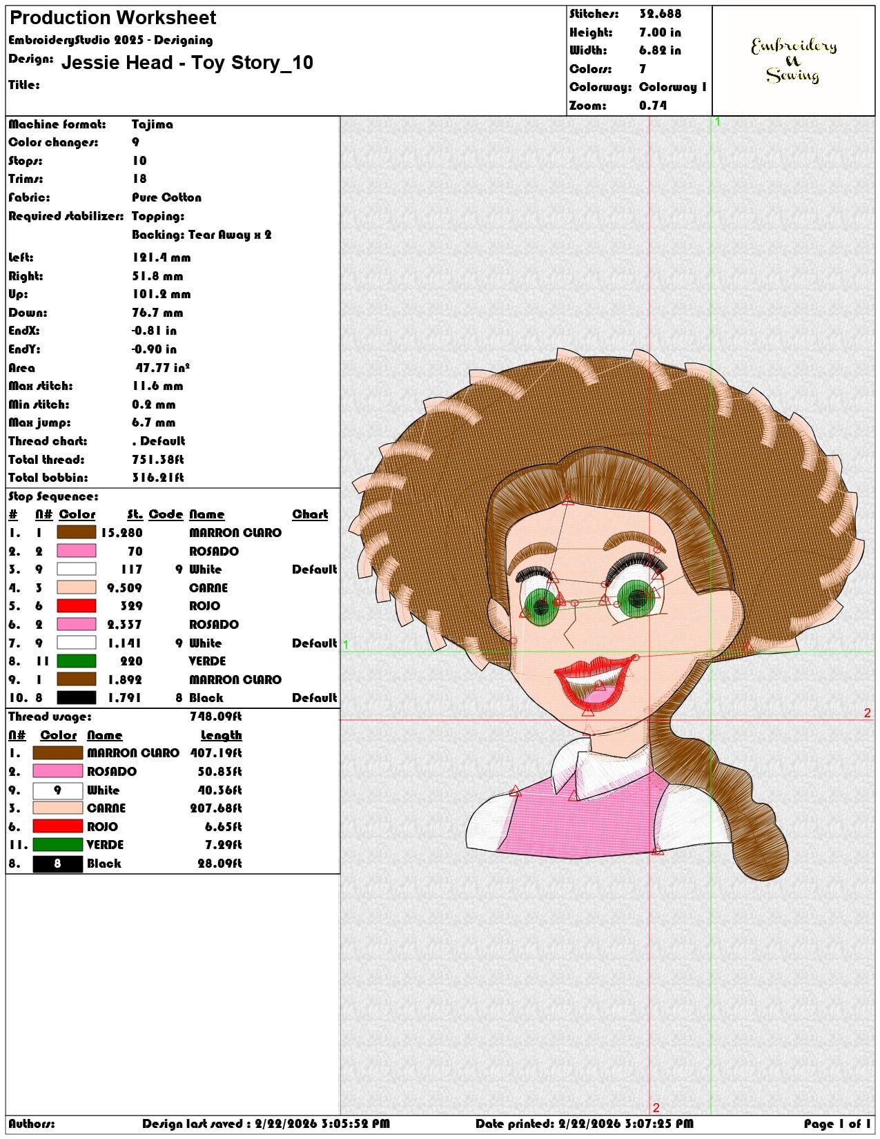 Jessie Head Toy Story   - Elegant embroidery design file - instant download — view 3